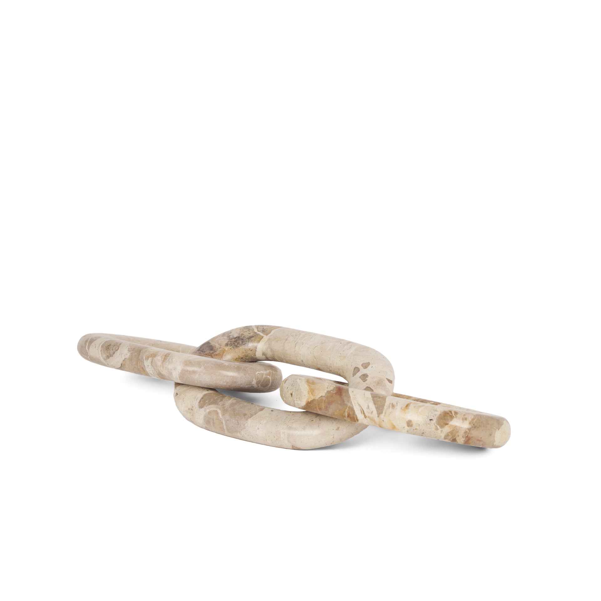 Reinir Beige Marble Chain Link Decorative Object - Central Designs