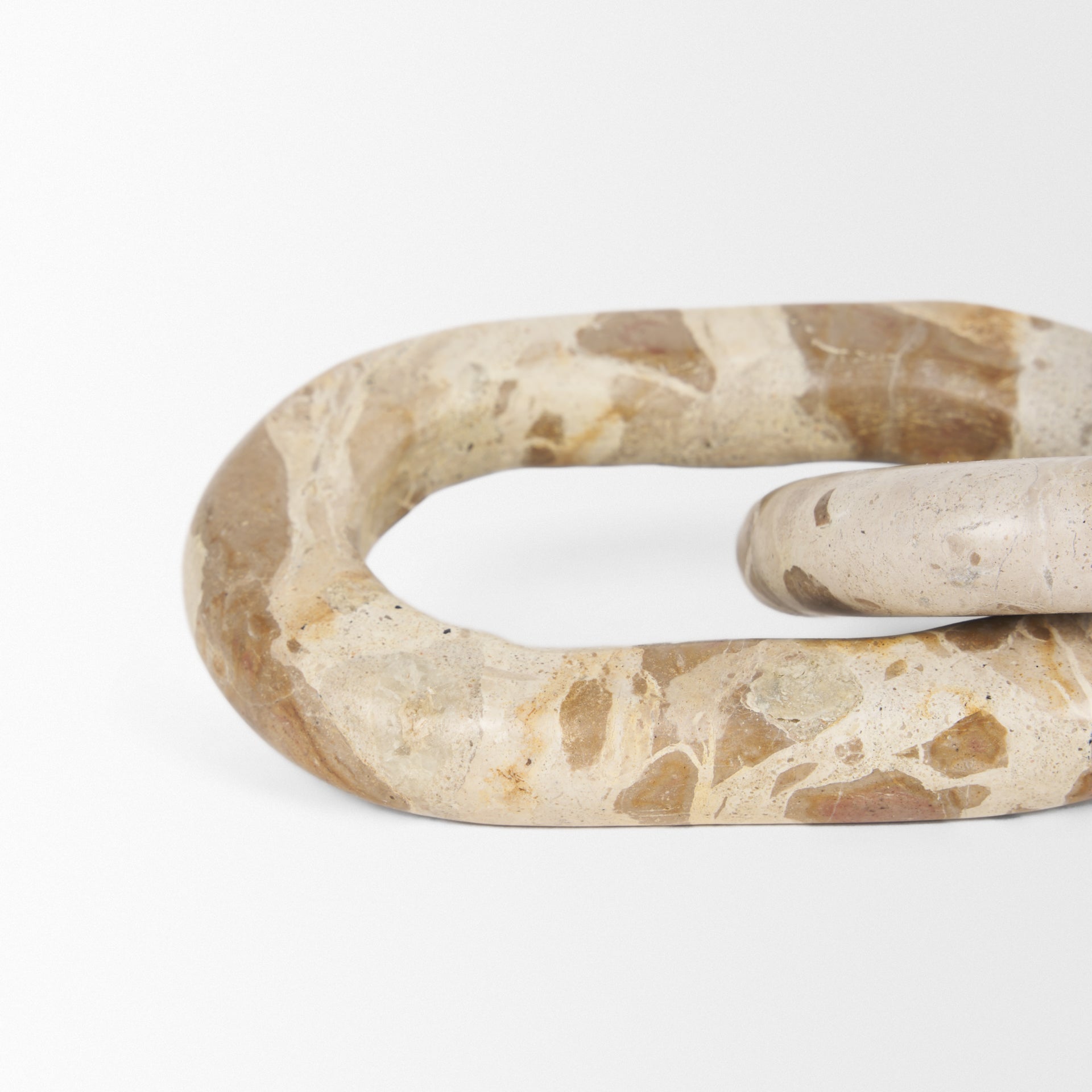Reinir Beige Marble Chain Link Decorative Object - Central Designs