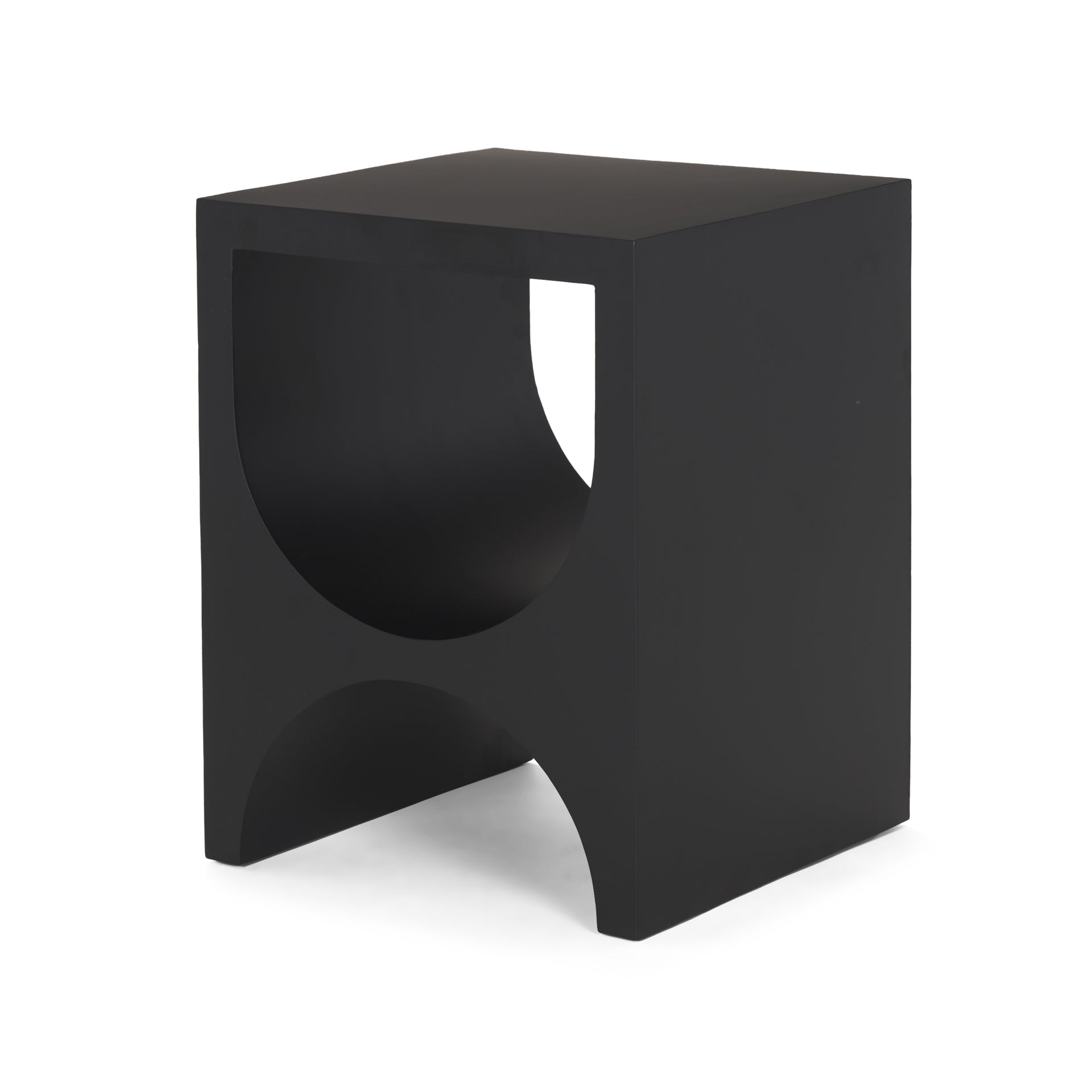 Sobi Matte Black Square Metal Side Table - Central Designs