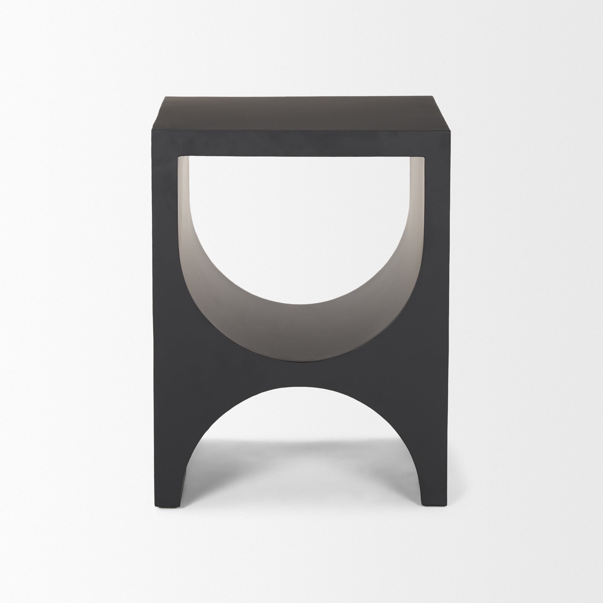 Sobi Matte Black Square Metal Side Table - Central Designs