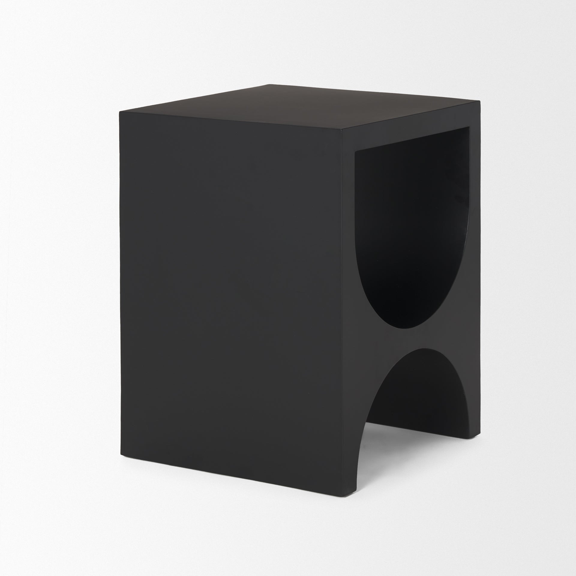 Sobi Matte Black Square Metal Side Table - Central Designs