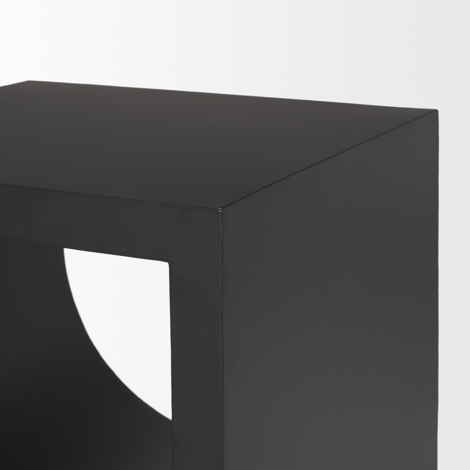 Sobi Matte Black Square Metal Side Table - Central Designs