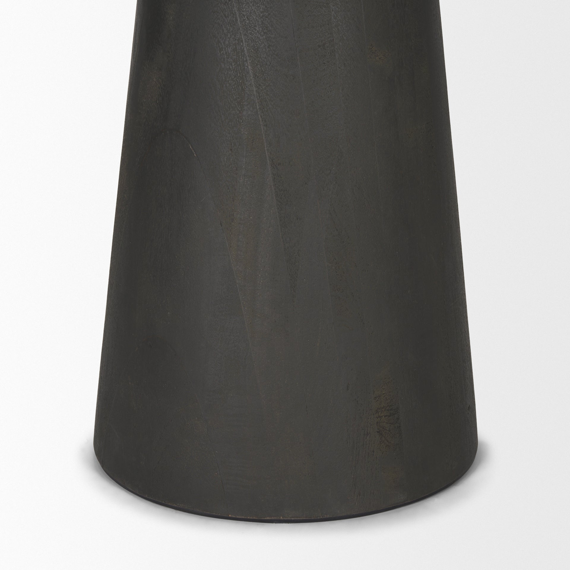 Maxwell 48L x 48W x 30H Round White Marble Top w/ Black Metal and Wood Pedestal Base Dining Table - Central Designs