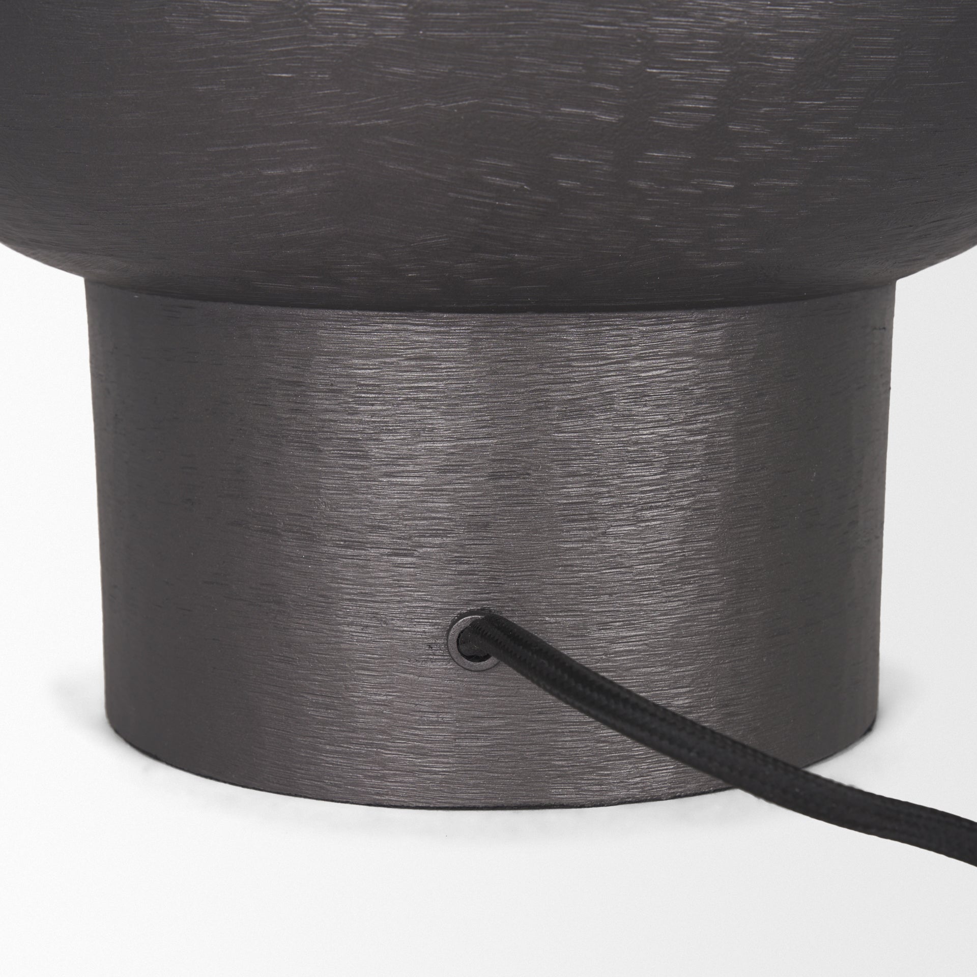 Salaah Black Brushed Metal w/ Beige Shade Table Lamp