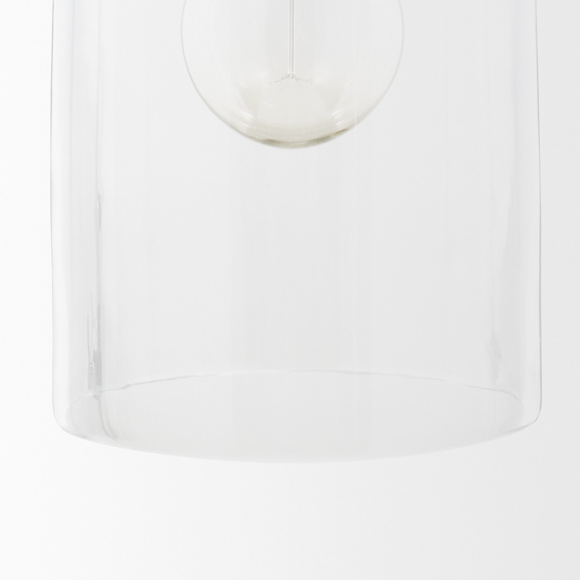 Sadah Tall Clear Blown Glass w/ Gold Metal Pendant Light - Central Designs