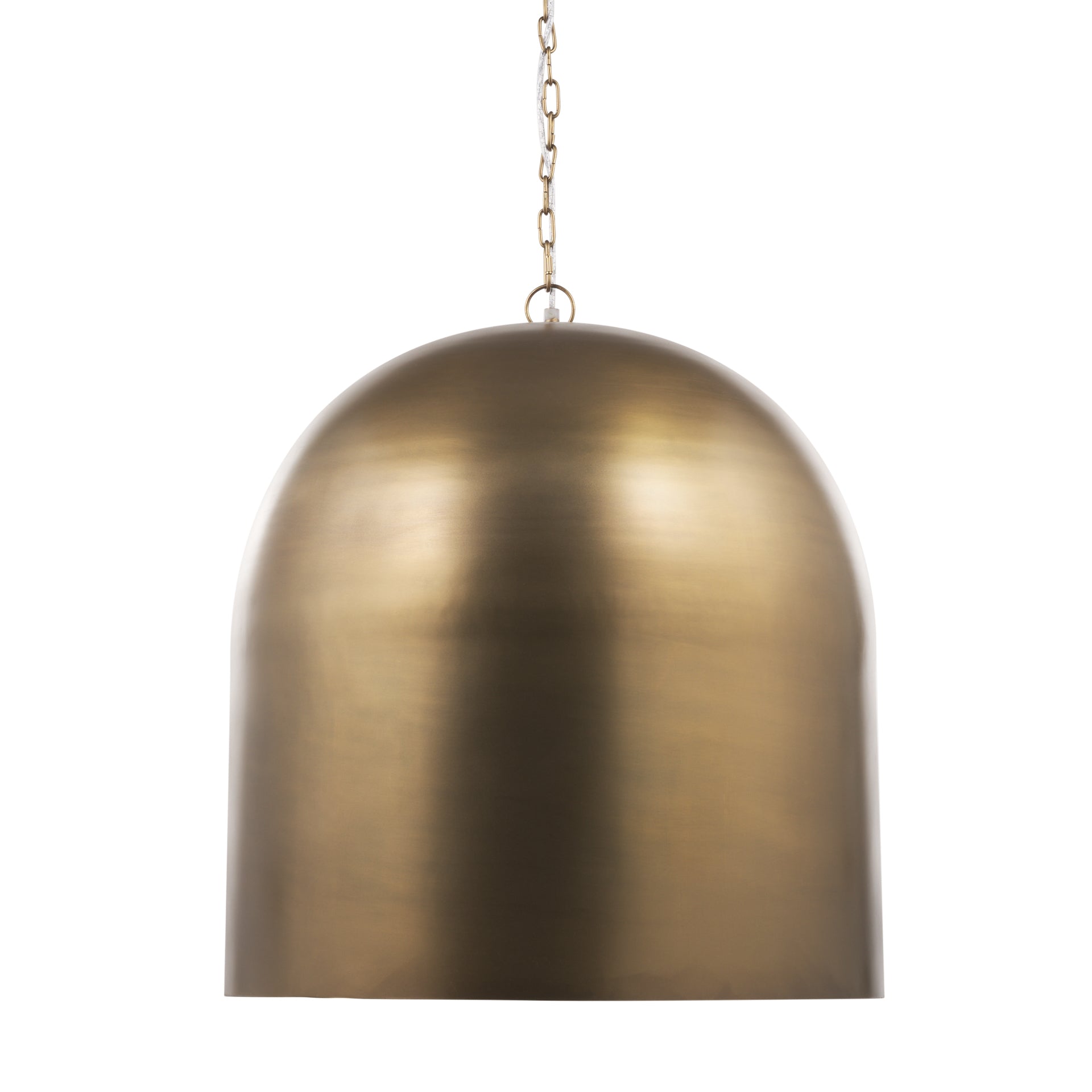 Sanne Antiqued Gold Metal w/ Silver Foil Large Pendant Light - Central Designs