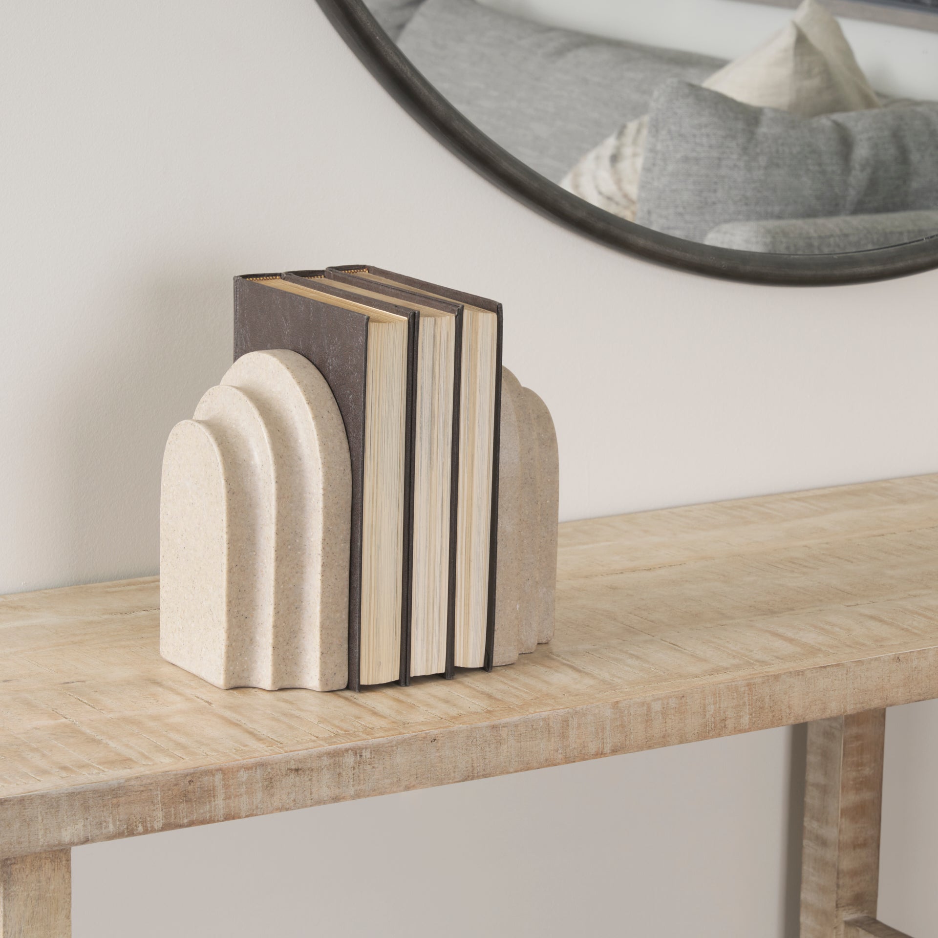 Empire Sandstone Resin Arc Book End Set - Central Designs