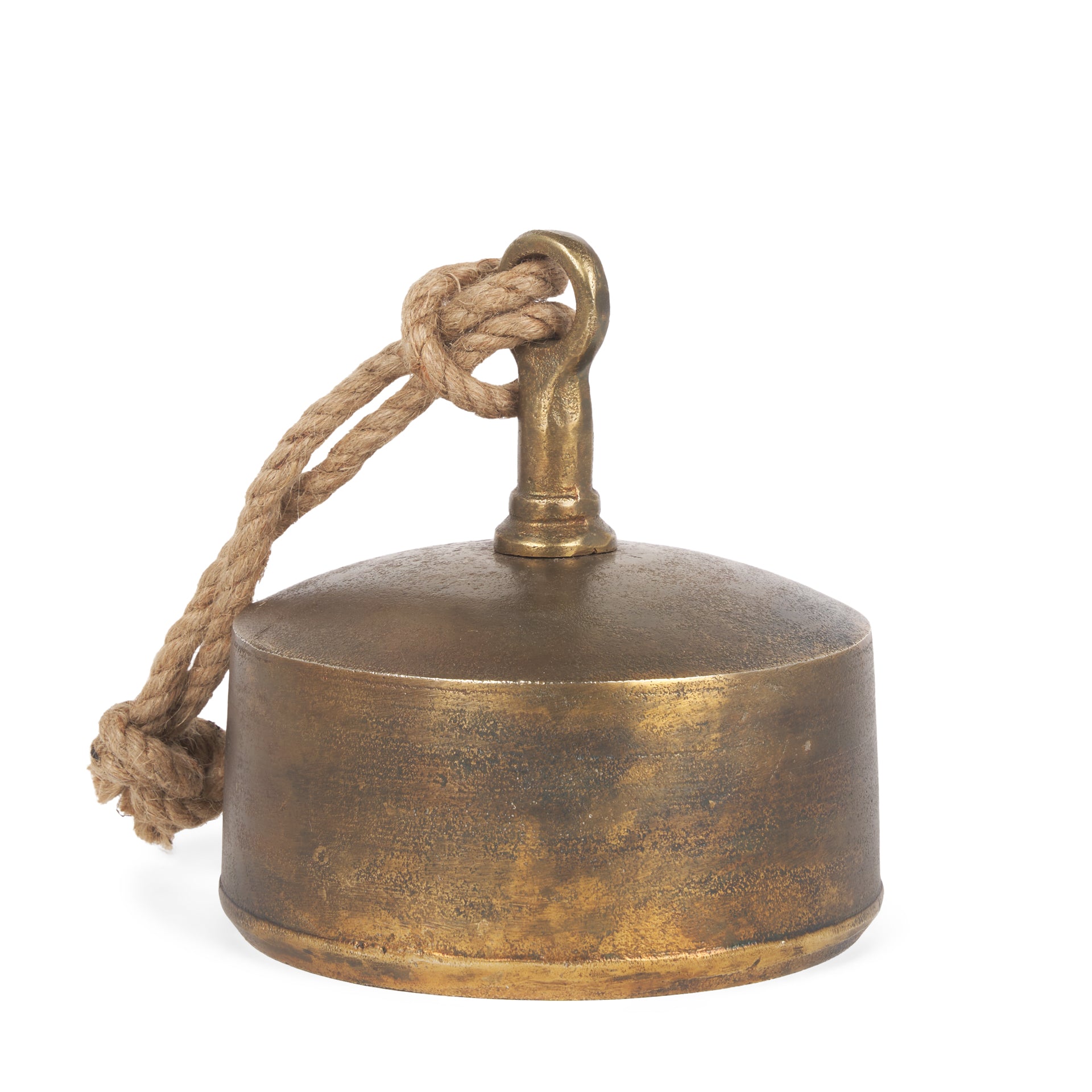 Quincy Large Gold Metal Decorative Bell Object - Central Designs