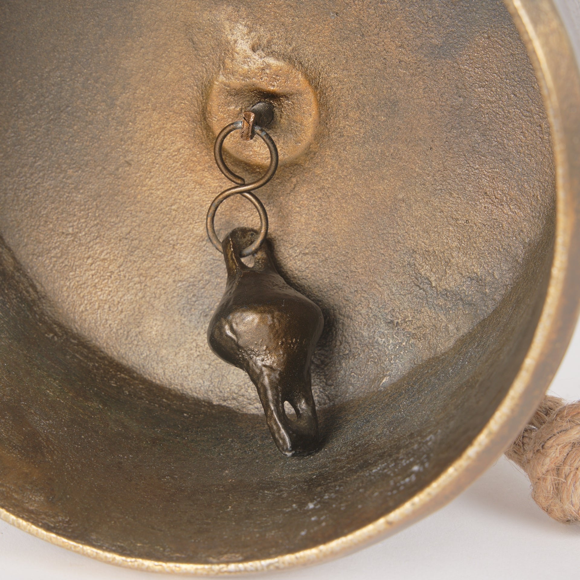 Quincy Large Gold Metal Decorative Bell Object - Central Designs