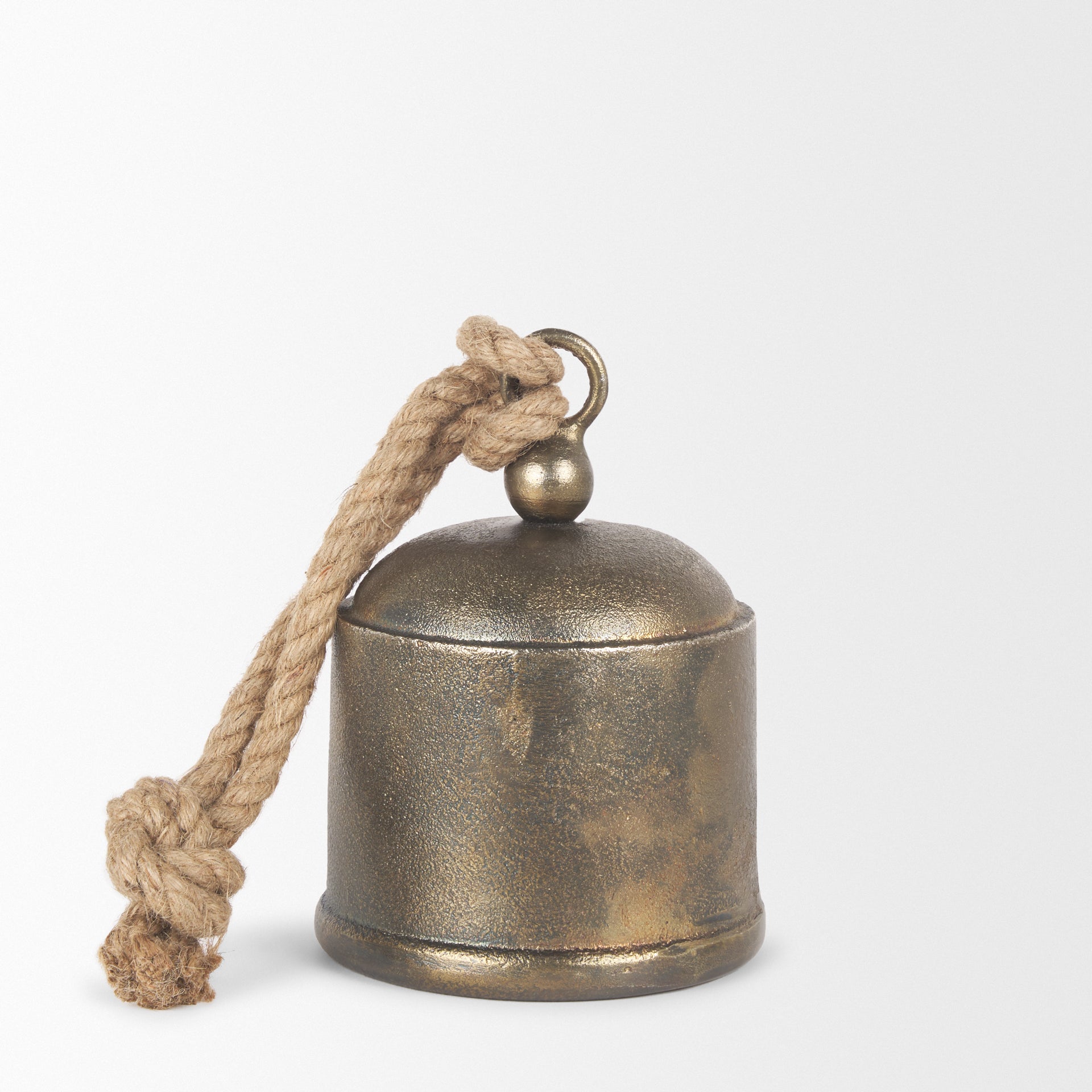 Quincy Medium Gold Metal Decorative Bell Object - Central Designs