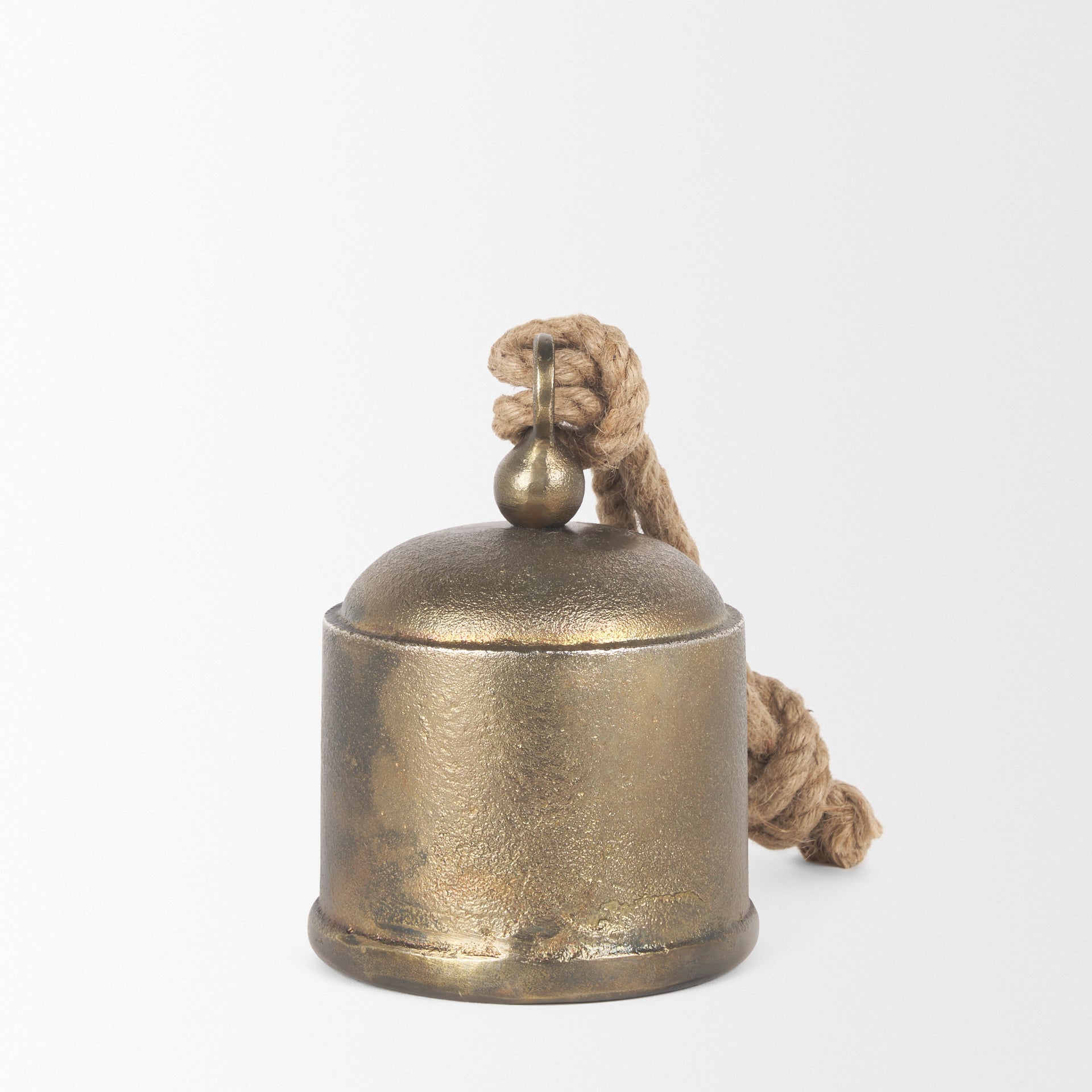 Quincy Medium Gold Metal Decorative Bell Object - Central Designs