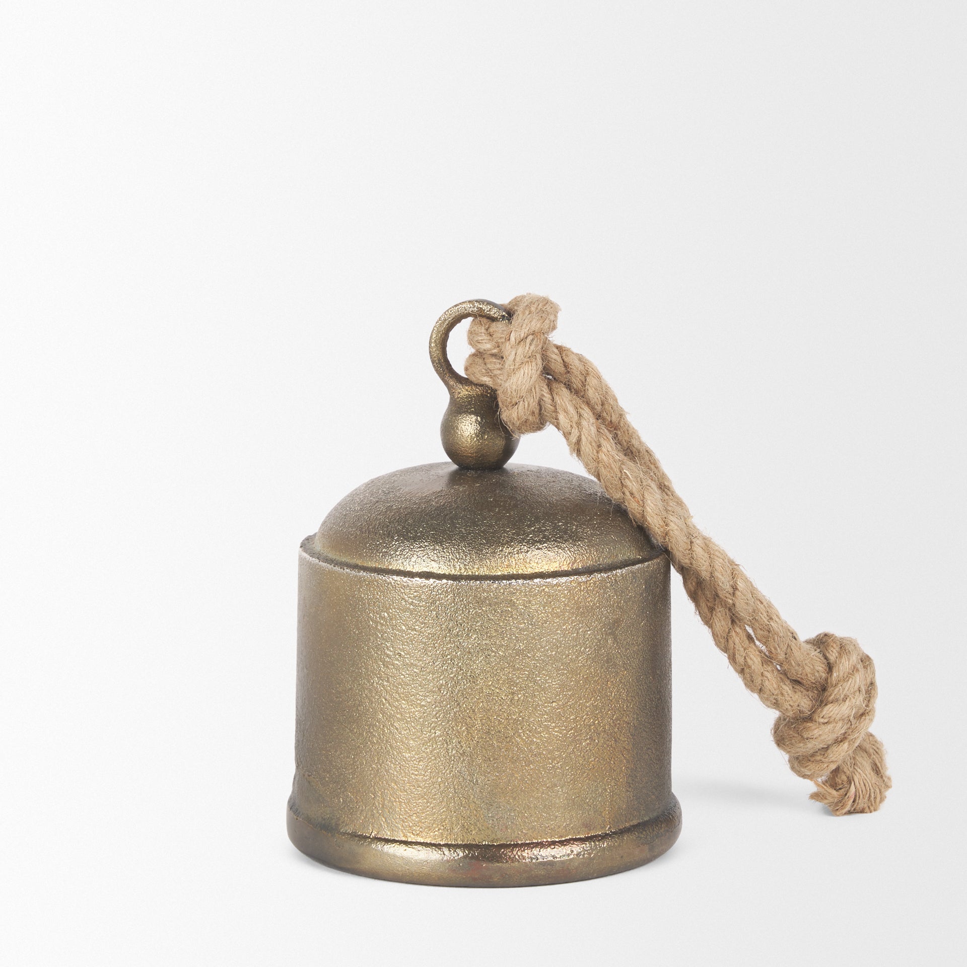 Quincy Medium Gold Metal Decorative Bell Object - Central Designs