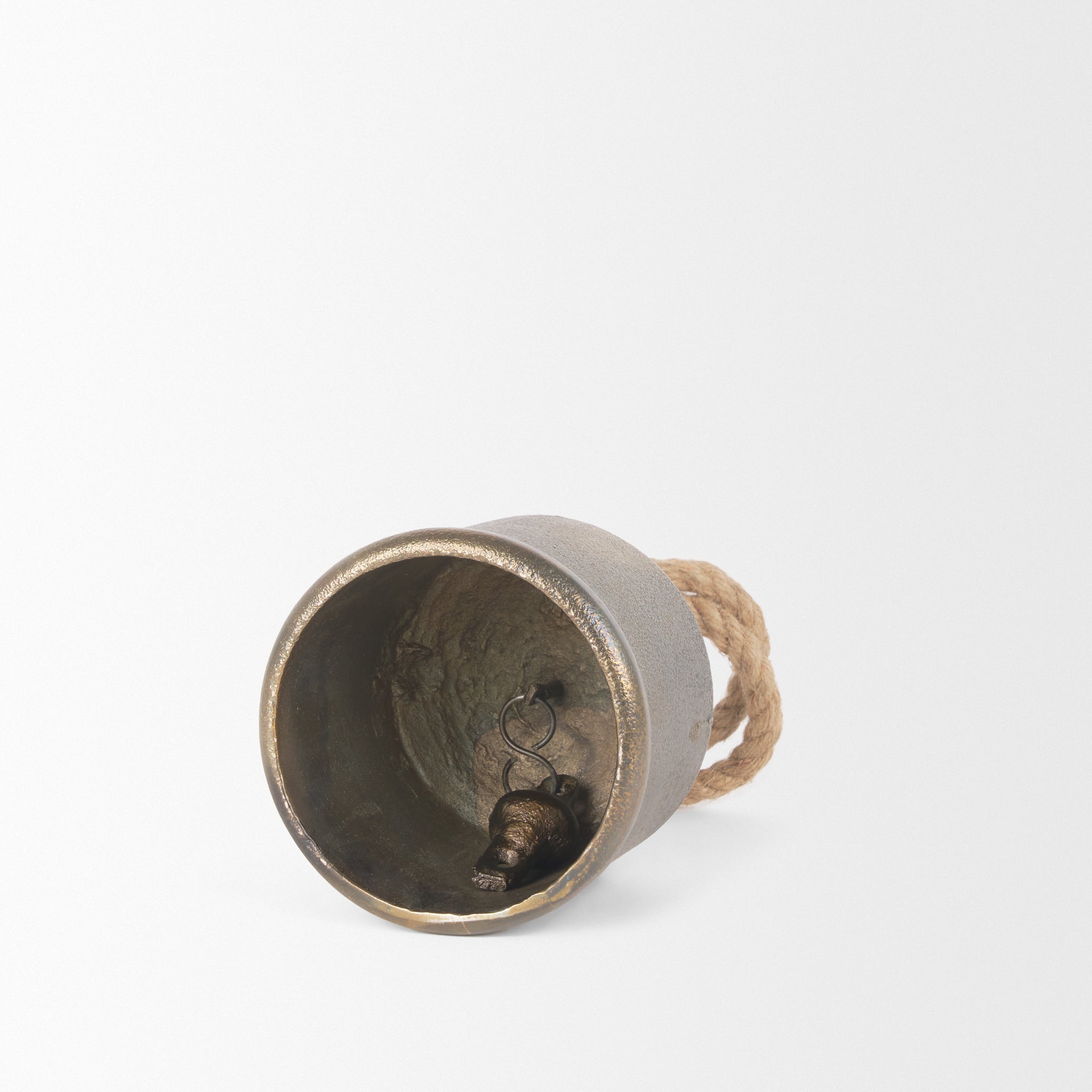 Quincy Medium Gold Metal Decorative Bell Object - Central Designs