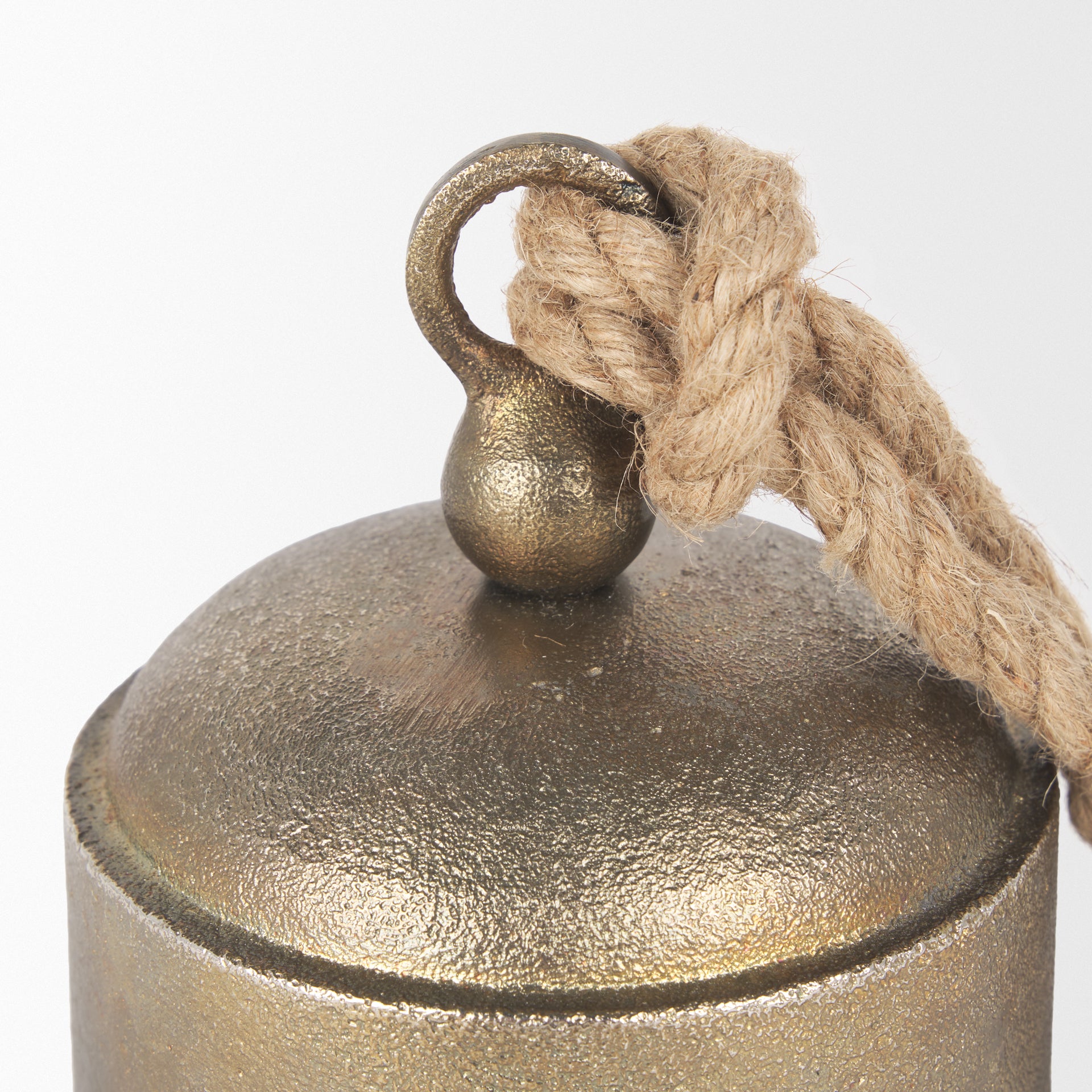 Quincy Medium Gold Metal Decorative Bell Object - Central Designs