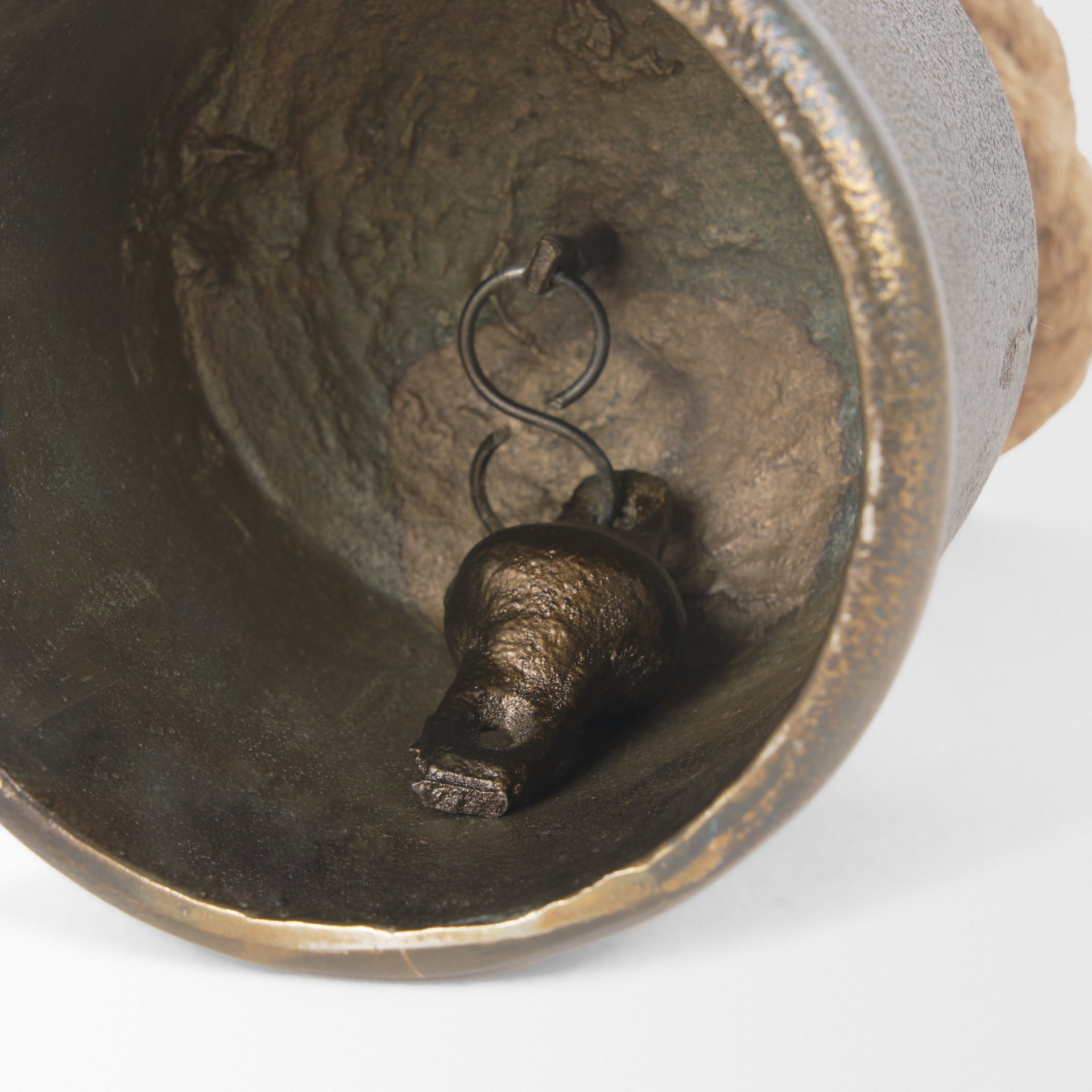 Quincy Medium Gold Metal Decorative Bell Object - Central Designs