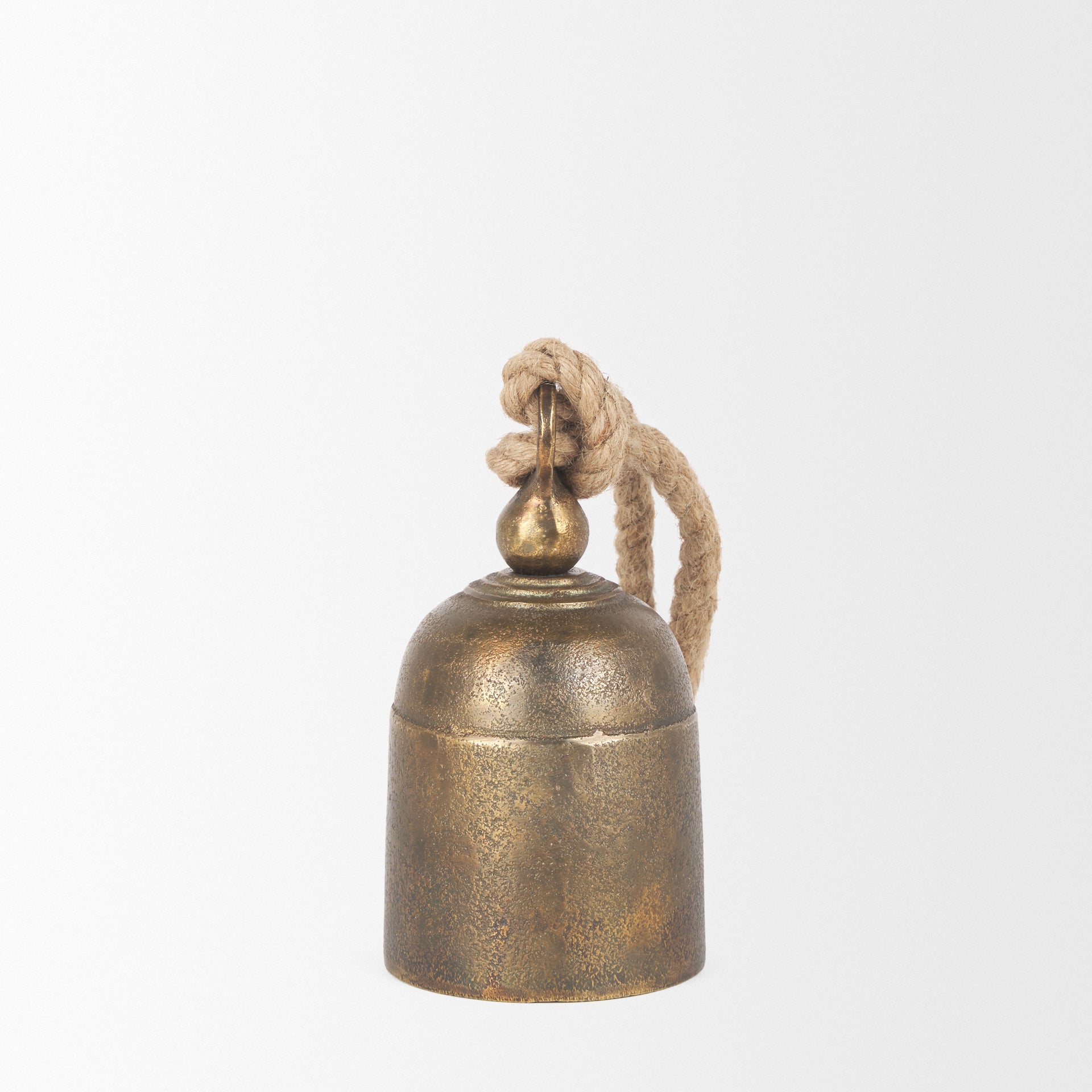 Quincy Small Gold Metal Decorative Bell Object - Central Designs