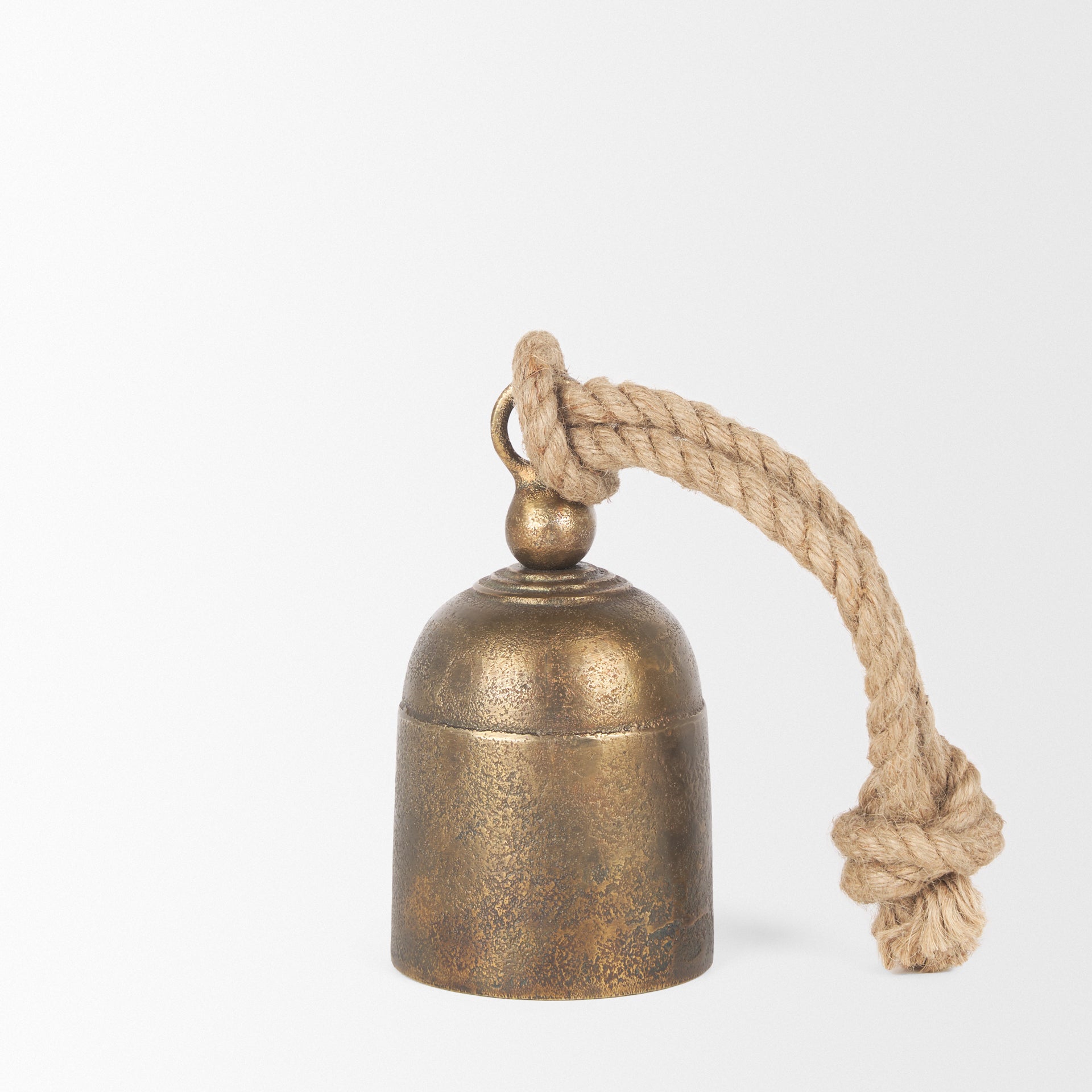 Quincy Small Gold Metal Decorative Bell Object - Central Designs