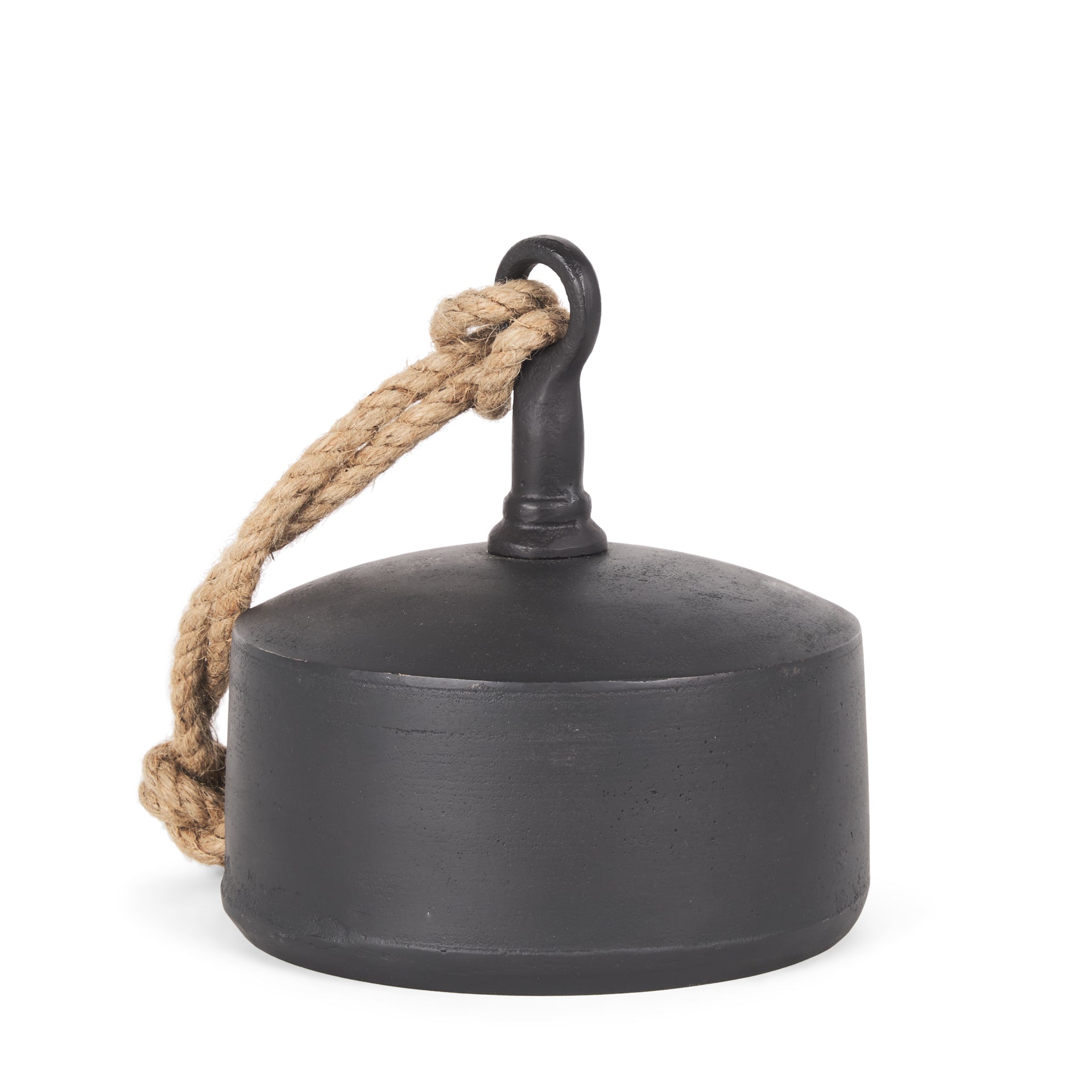 Quincy Large Matte Black Metal Decorative Bell Object - Central Designs