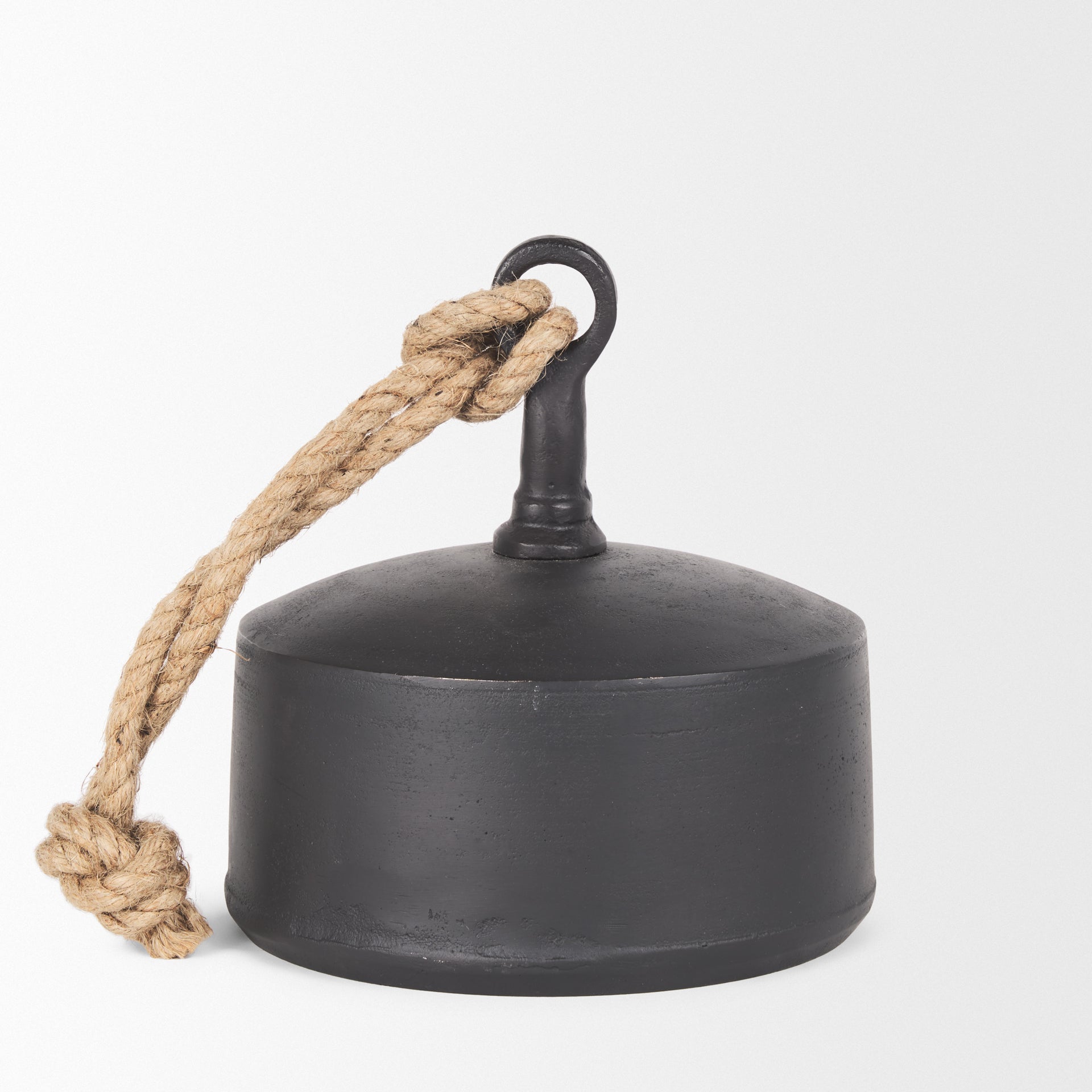 Quincy Large Matte Black Metal Decorative Bell Object - Central Designs