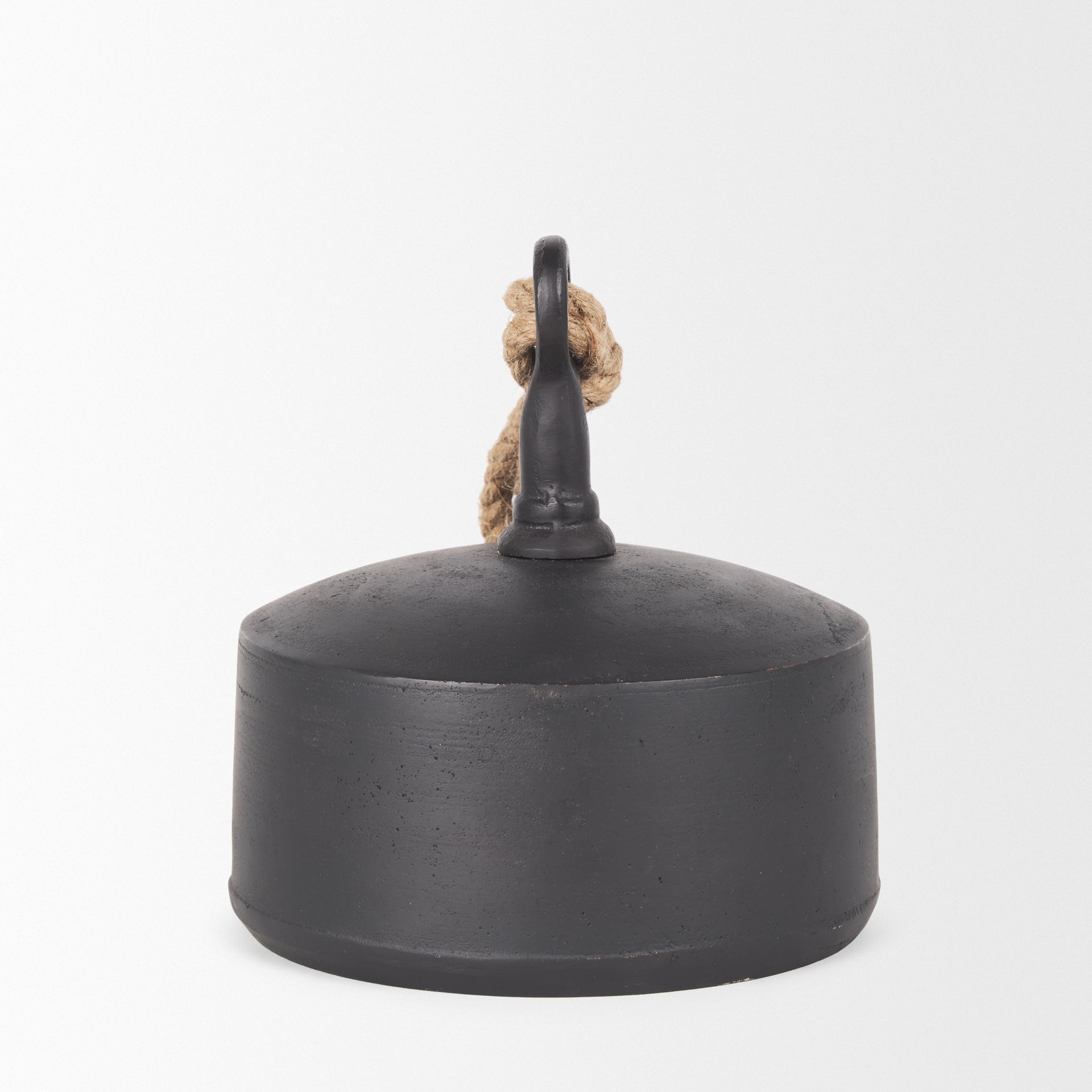Quincy Large Matte Black Metal Decorative Bell Object - Central Designs