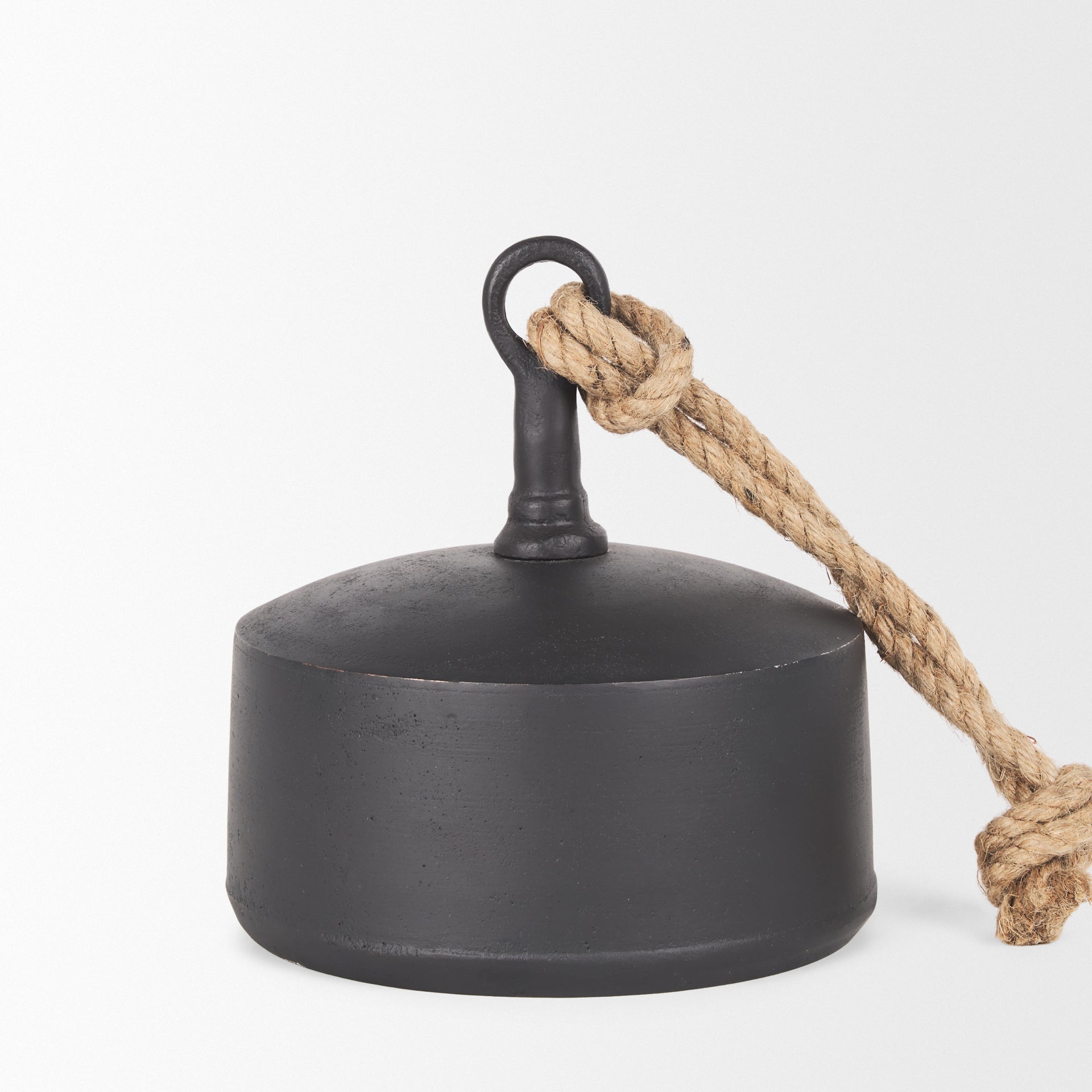 Quincy Large Matte Black Metal Decorative Bell Object - Central Designs