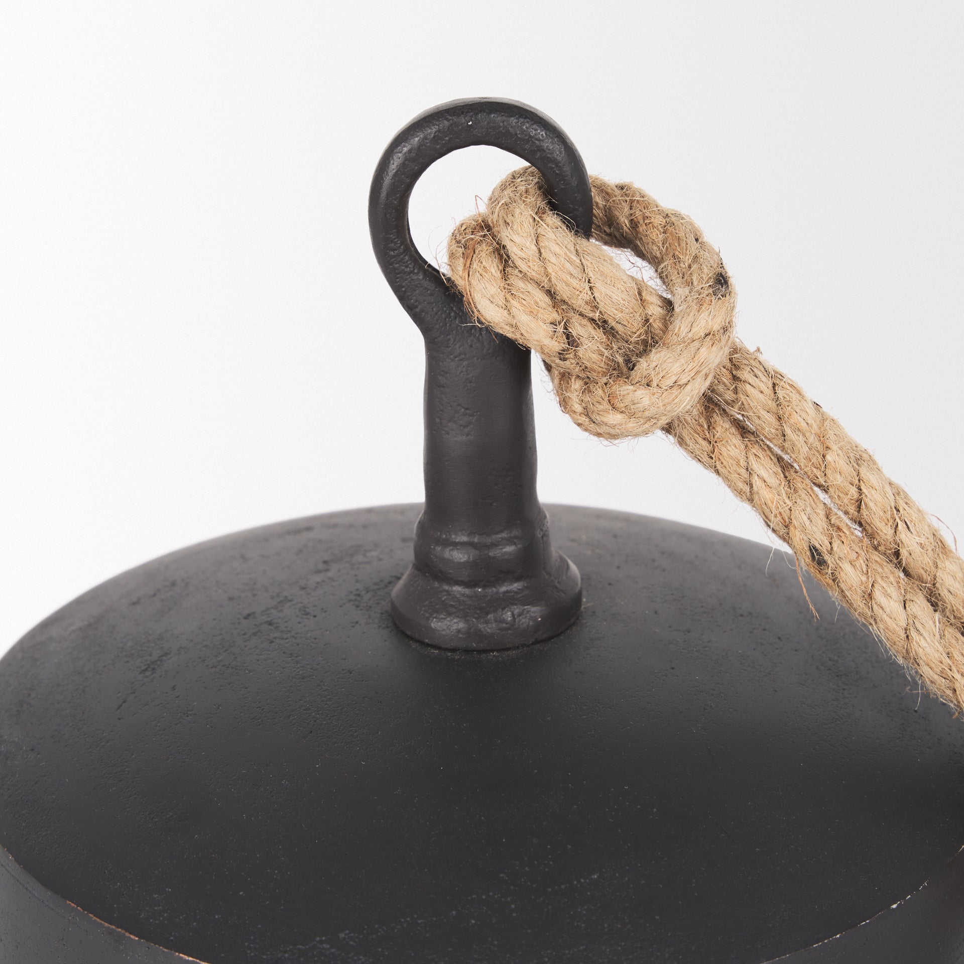 Quincy Large Matte Black Metal Decorative Bell Object - Central Designs