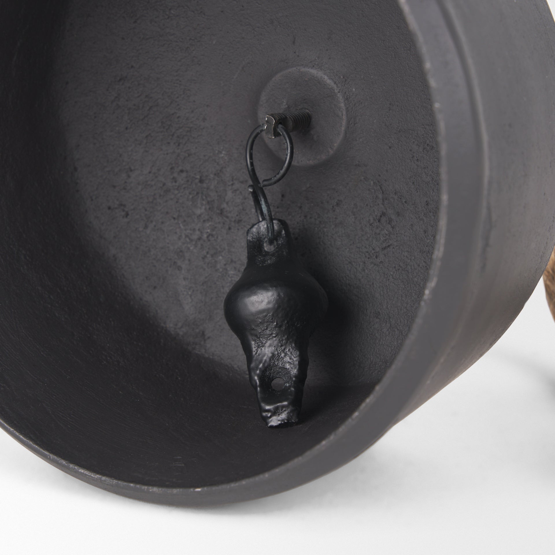 Quincy Large Matte Black Metal Decorative Bell Object - Central Designs