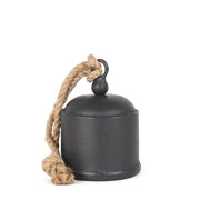 Quincy Medium Matte Black Metal Decorative Bell Object - Central Designs