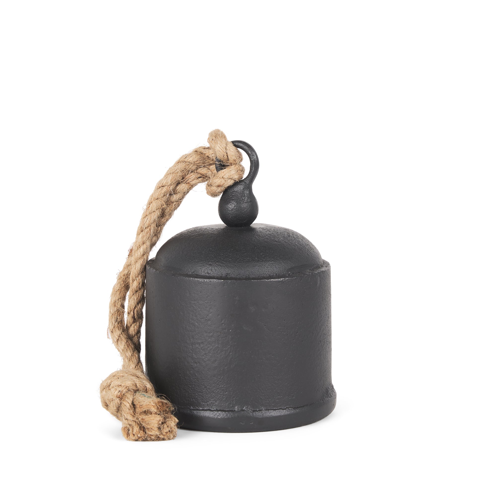 Quincy Medium Matte Black Metal Decorative Bell Object - Central Designs