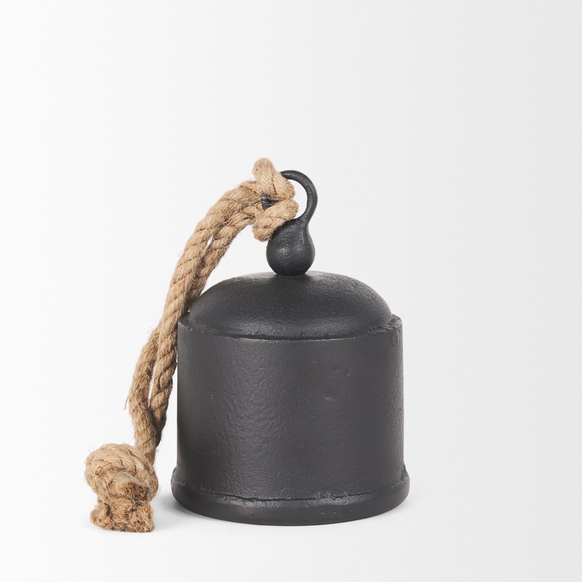 Quincy Medium Matte Black Metal Decorative Bell Object - Central Designs