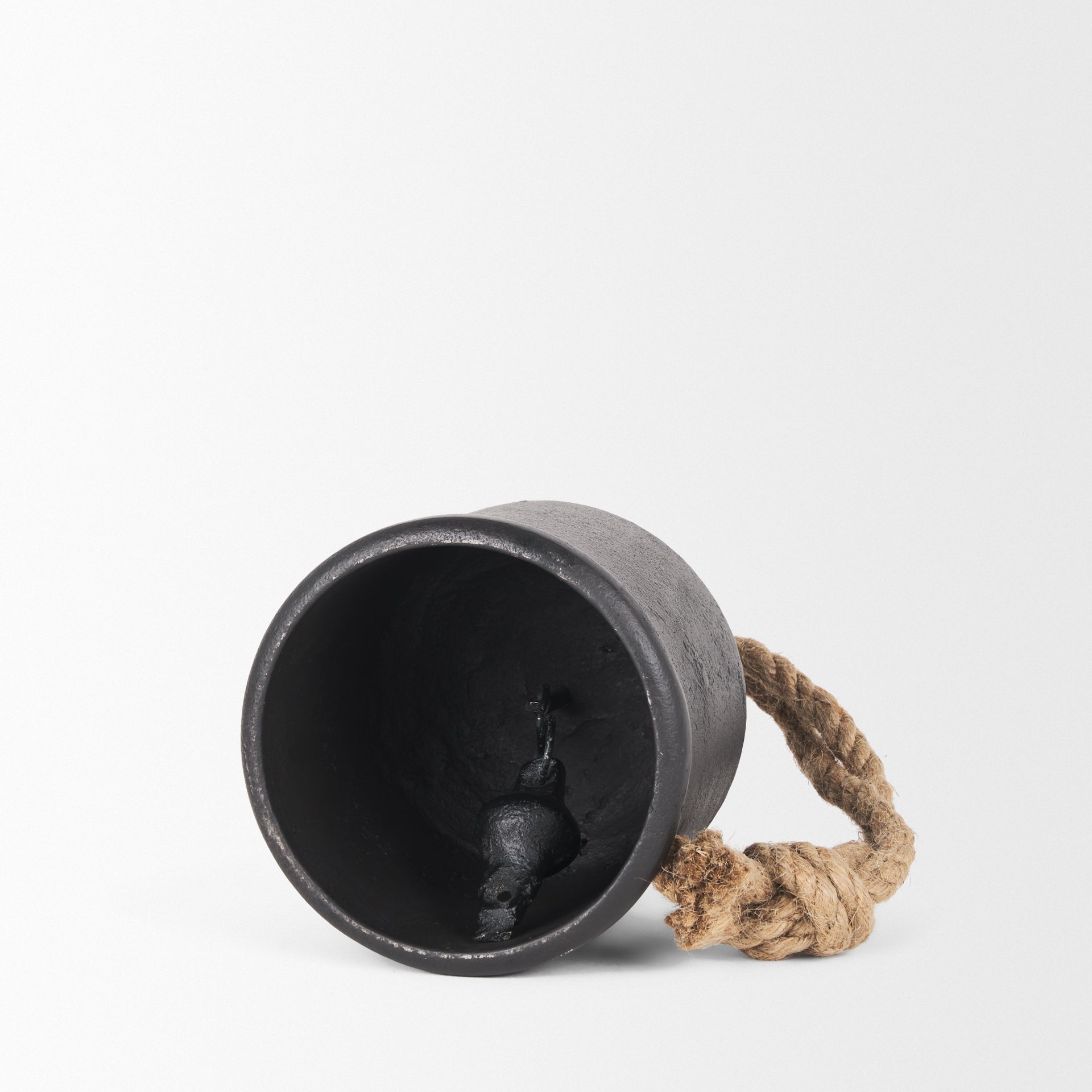 Quincy Medium Matte Black Metal Decorative Bell Object - Central Designs