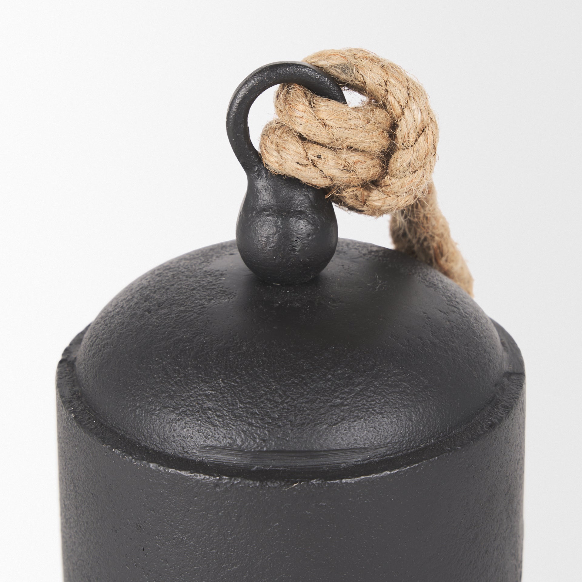 Quincy Medium Matte Black Metal Decorative Bell Object - Central Designs