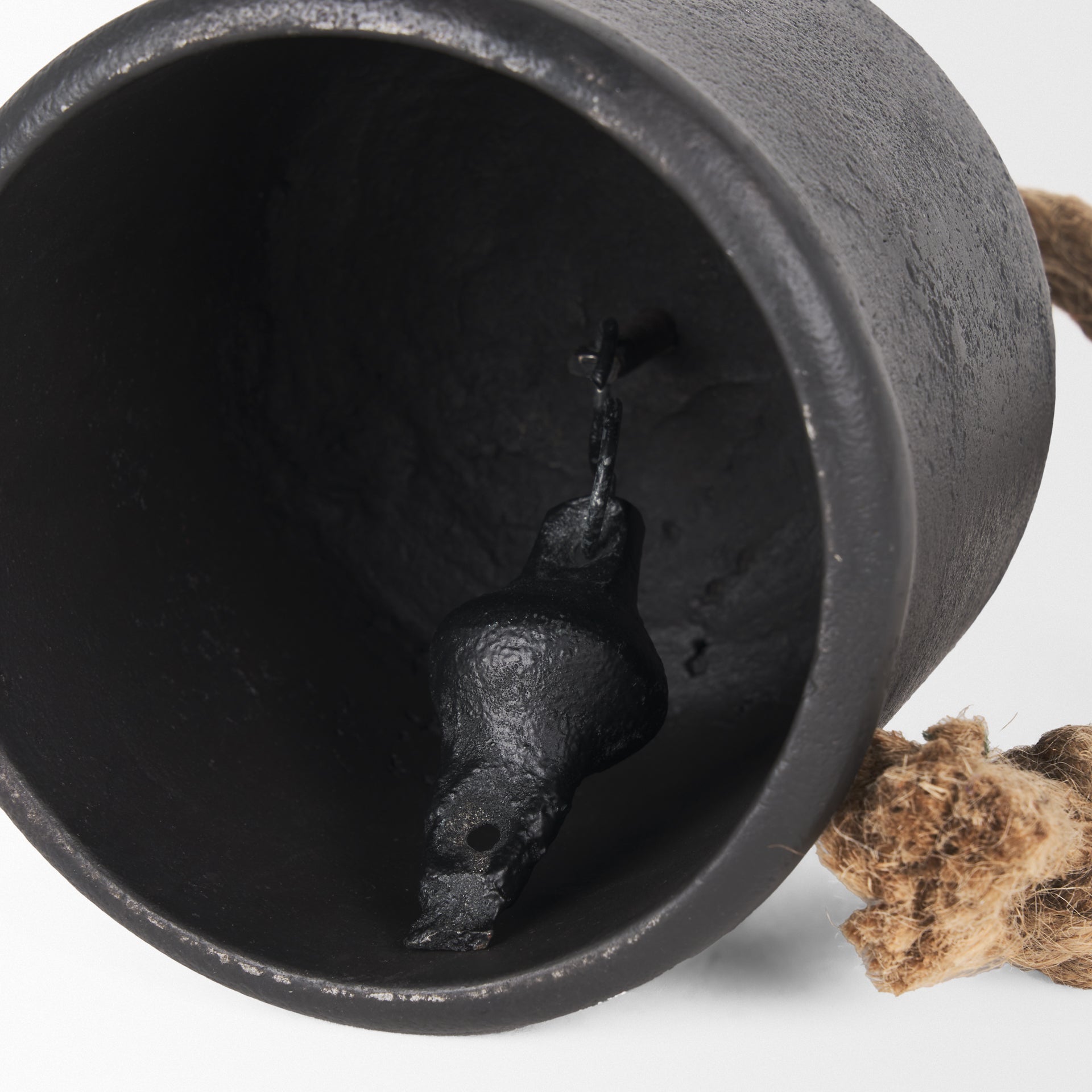 Quincy Medium Matte Black Metal Decorative Bell Object - Central Designs