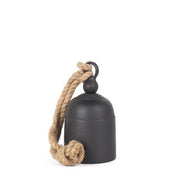 Quincy Small Matte Black Metal Decorative Bell Object - Central Designs