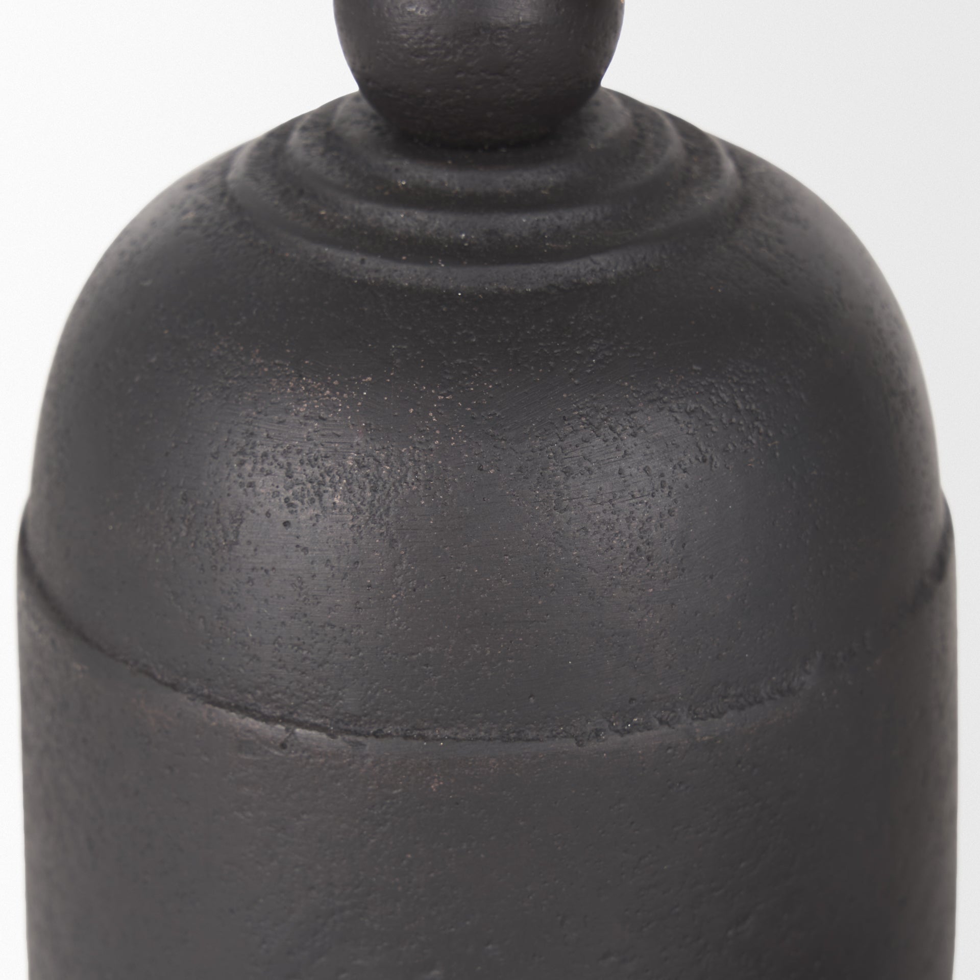 Quincy Small Matte Black Metal Decorative Bell Object - Central Designs