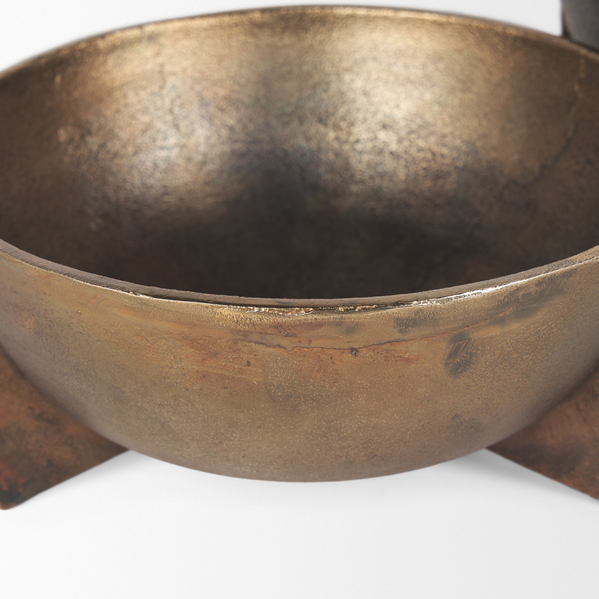 Quita Large Gold Metal Decorative Bowls (Set of 2) - Central Designs