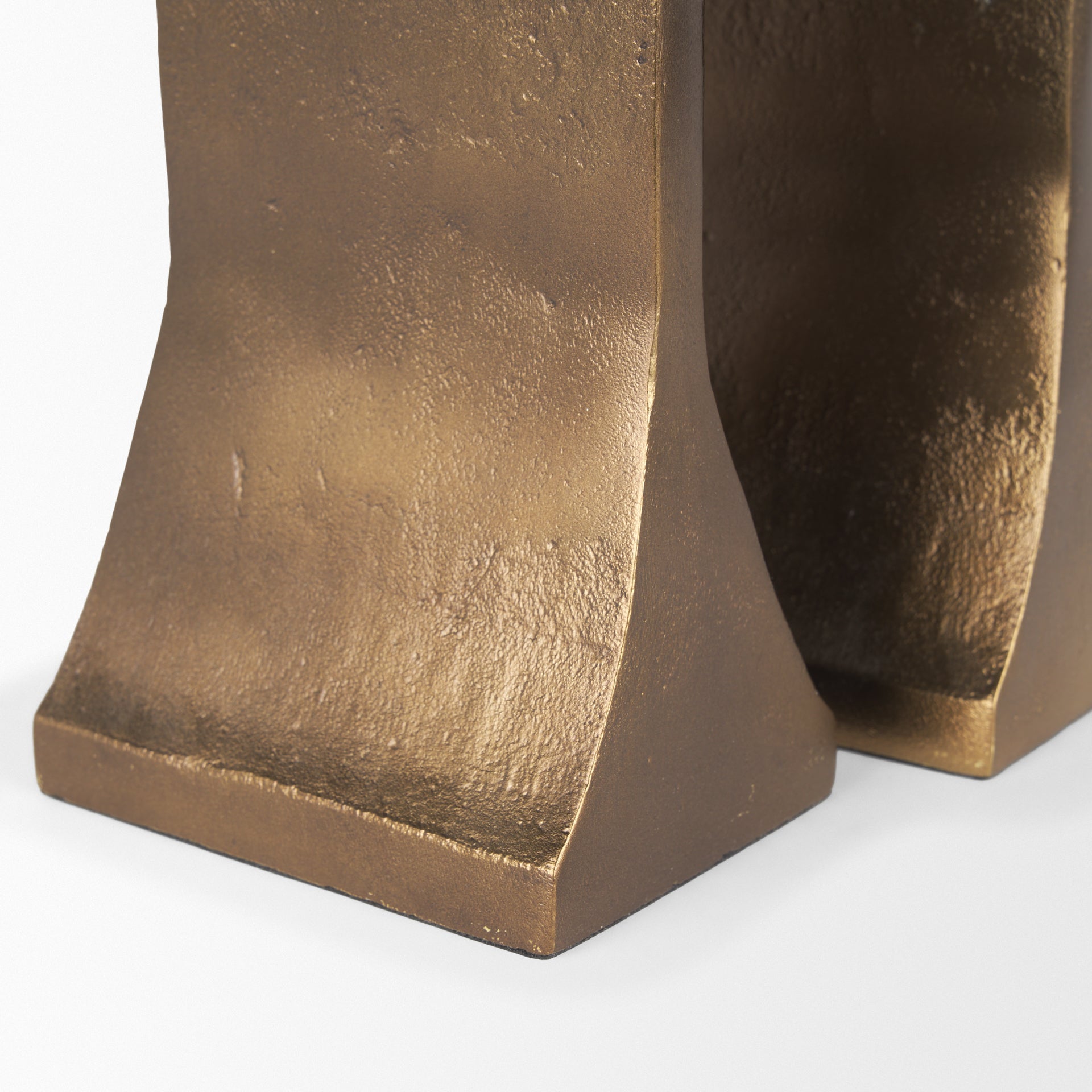 Polli Antiqued Gold w/ Matte Black Metal Taper Candleholders (Set of 2) - Central Designs