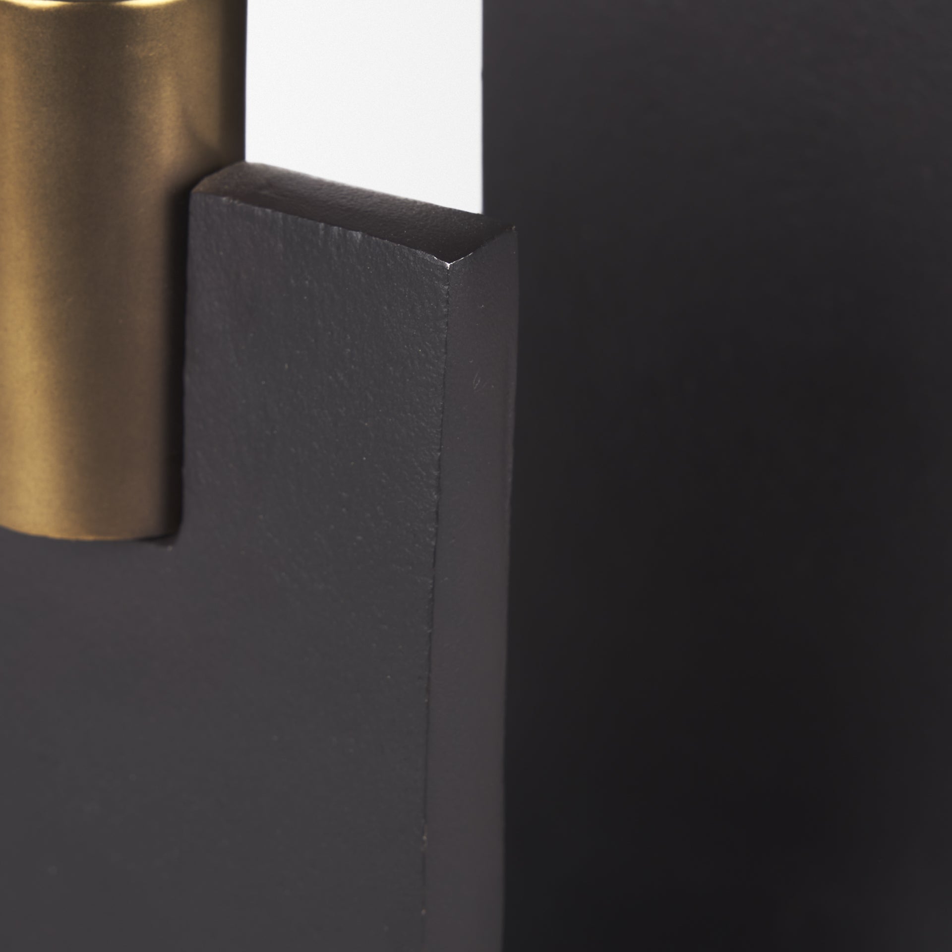 Polli Matte Black w/ Brushed Gold Metal Taper Candleholders (Set of 2) - Central Designs