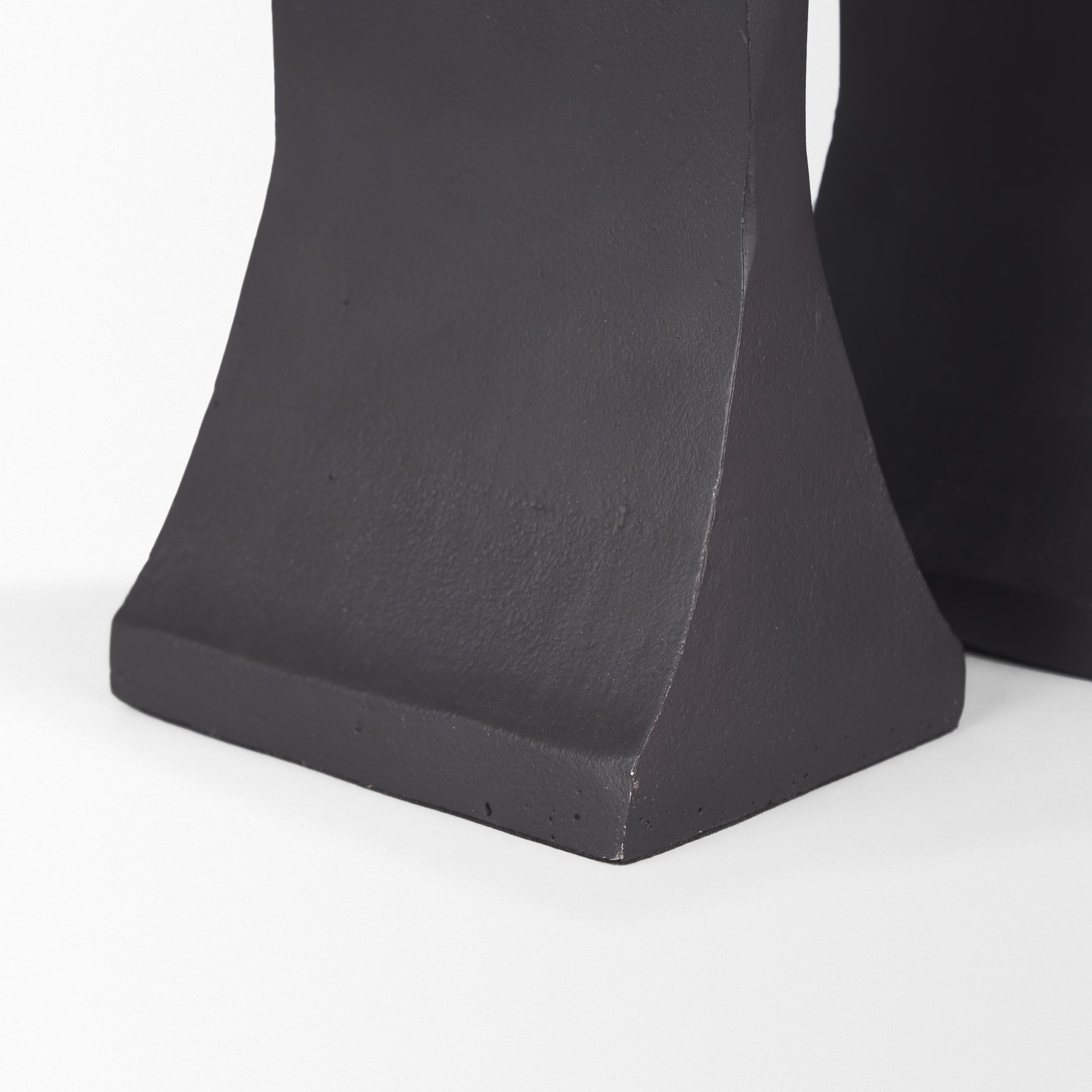 Polli Matte Black w/ Brushed Gold Metal Taper Candleholders (Set of 2) - Central Designs