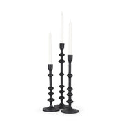 Paolo Matte Black Metal Candle Holder (Set of 3) - Central Designs