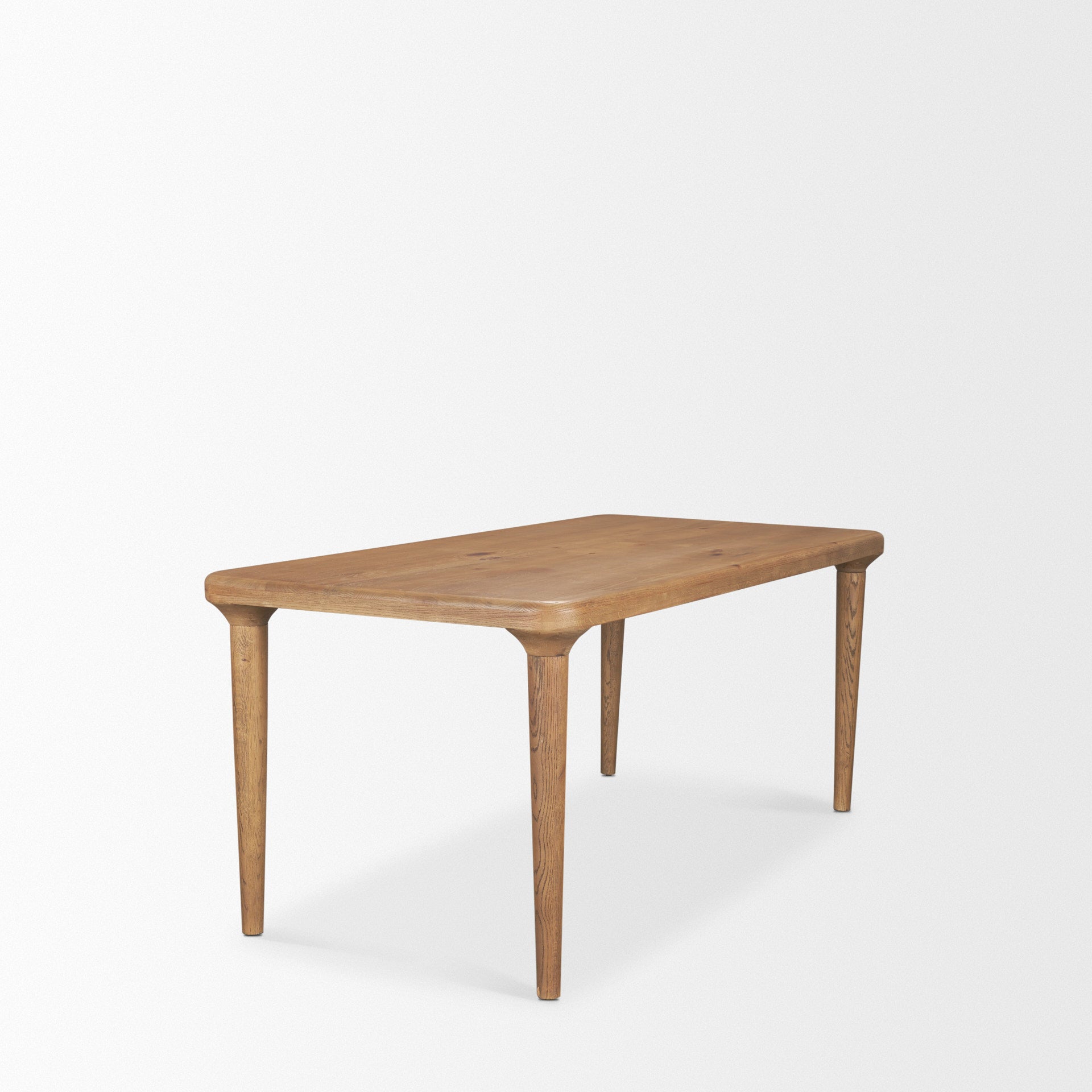 Suvan 72L Light Brown Rectangular Oak Wood Dining Table - Central Designs