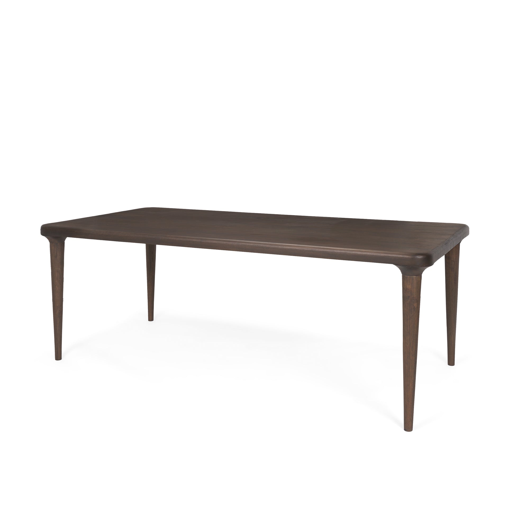 Suvan 84L Medium Dark Brown Rectangular Wood Dining Table - Central Designs