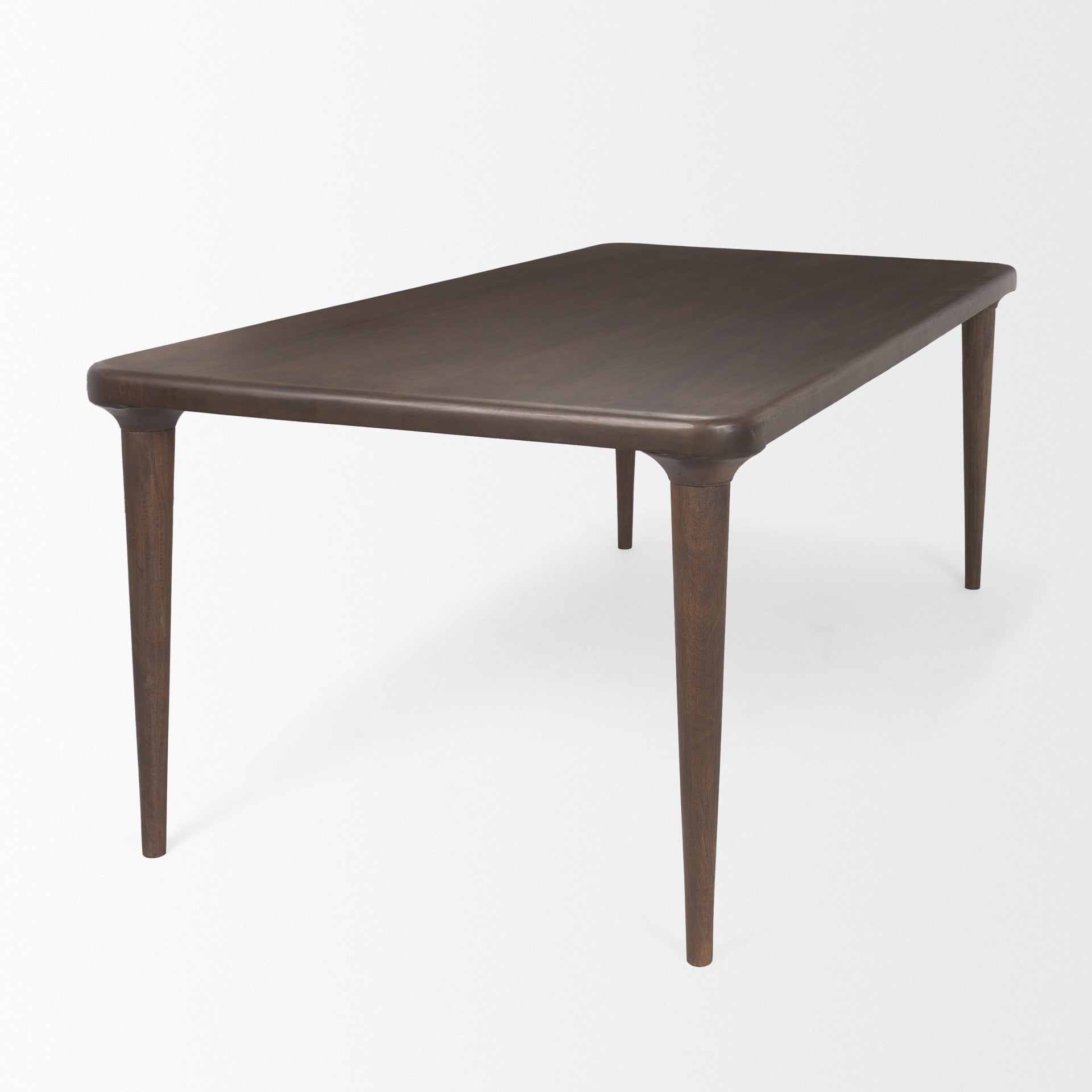 Suvan 84L Medium Dark Brown Rectangular Wood Dining Table - Central Designs