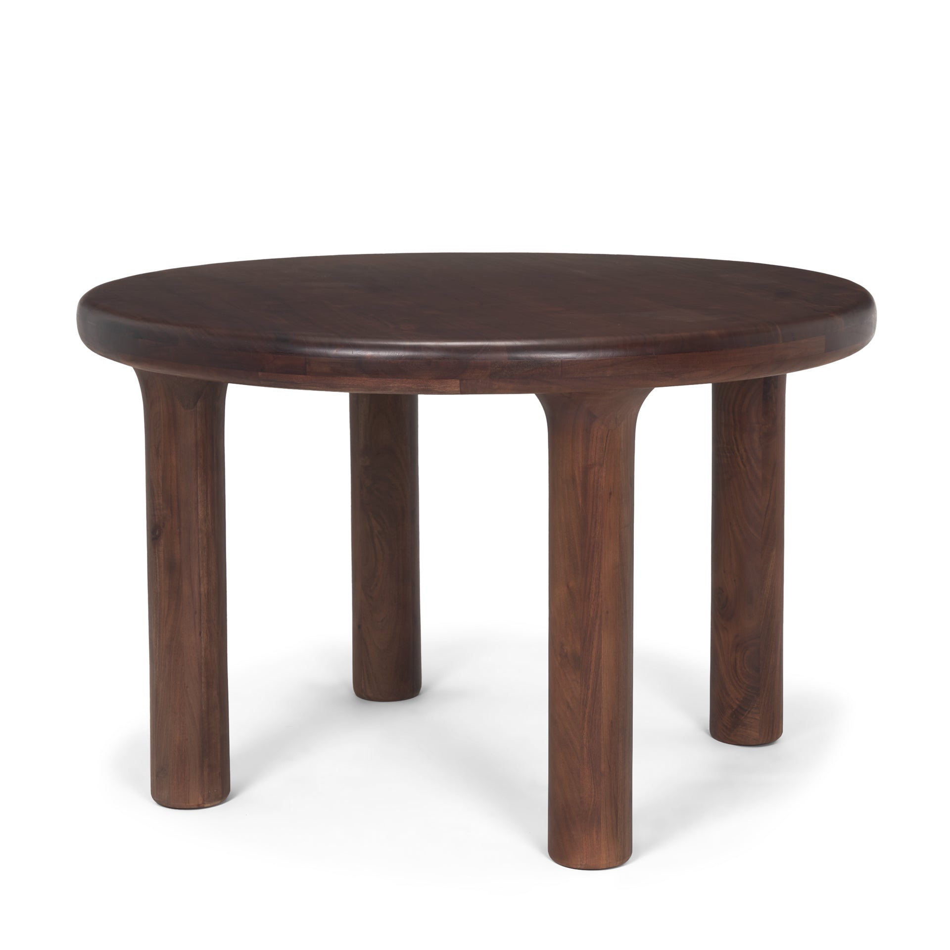 Soma 48" Red Brown Acacia Wood Round Dining Table - Central Designs