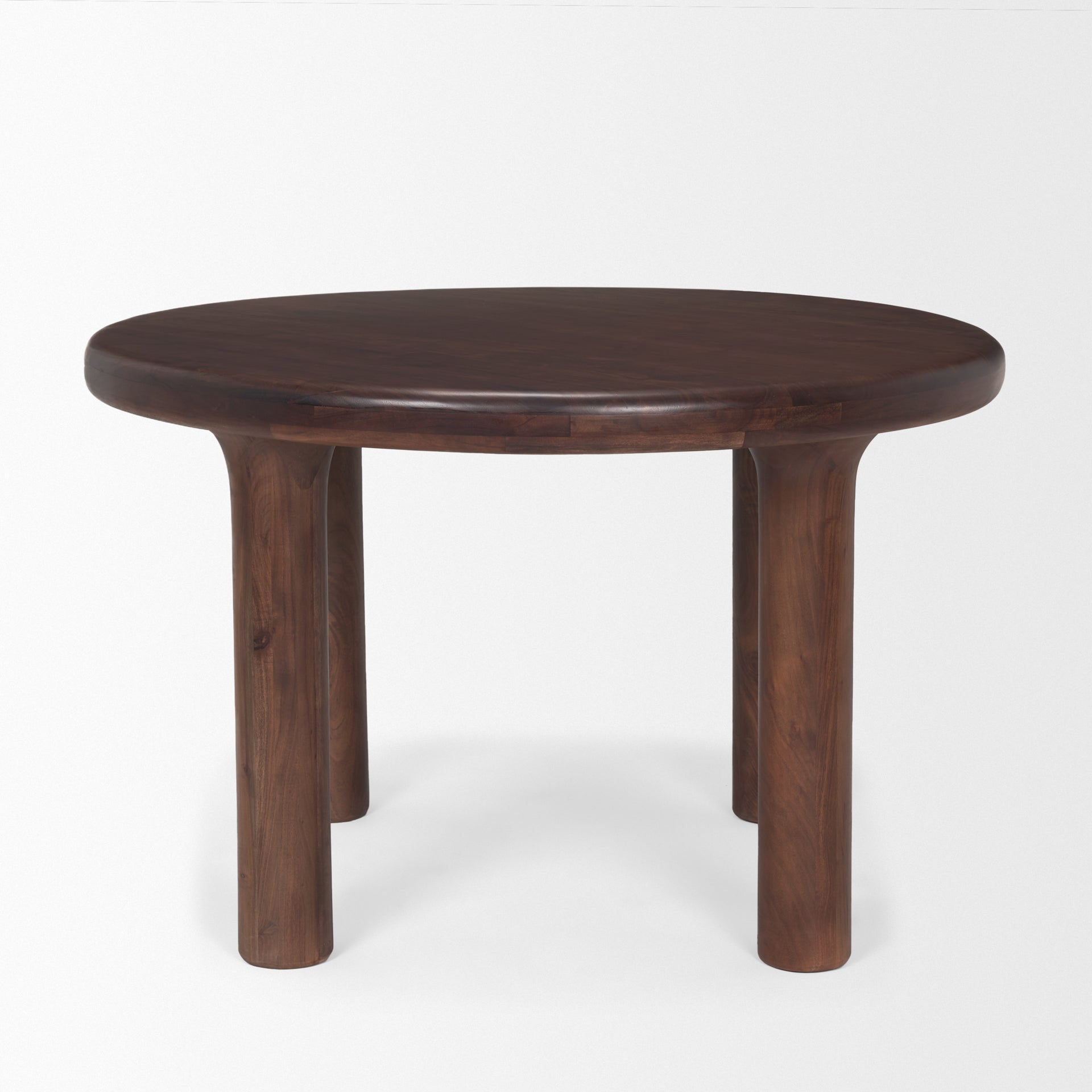 Soma 48" Red Brown Acacia Wood Round Dining Table - Central Designs