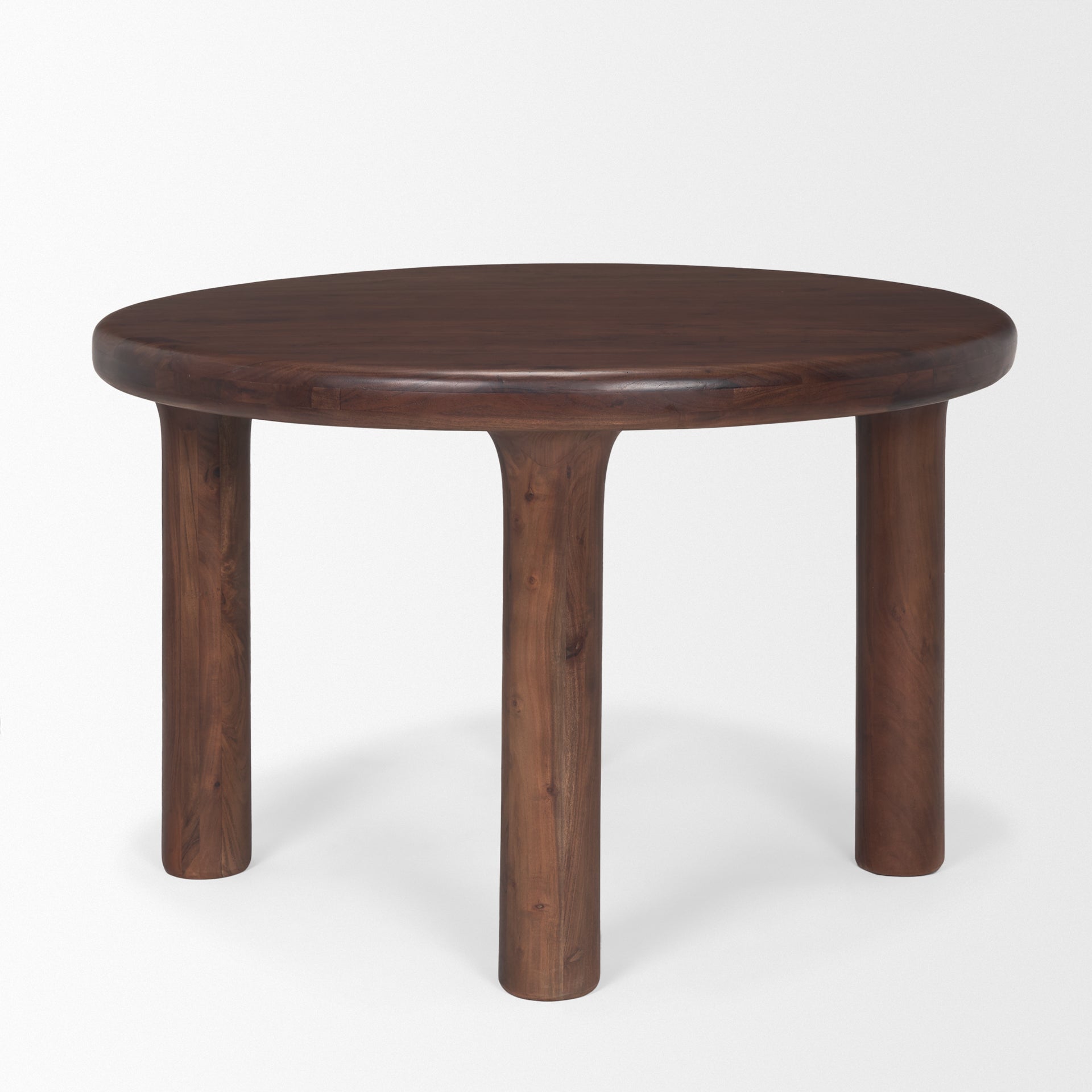 Soma 48" Red Brown Acacia Wood Round Dining Table - Central Designs