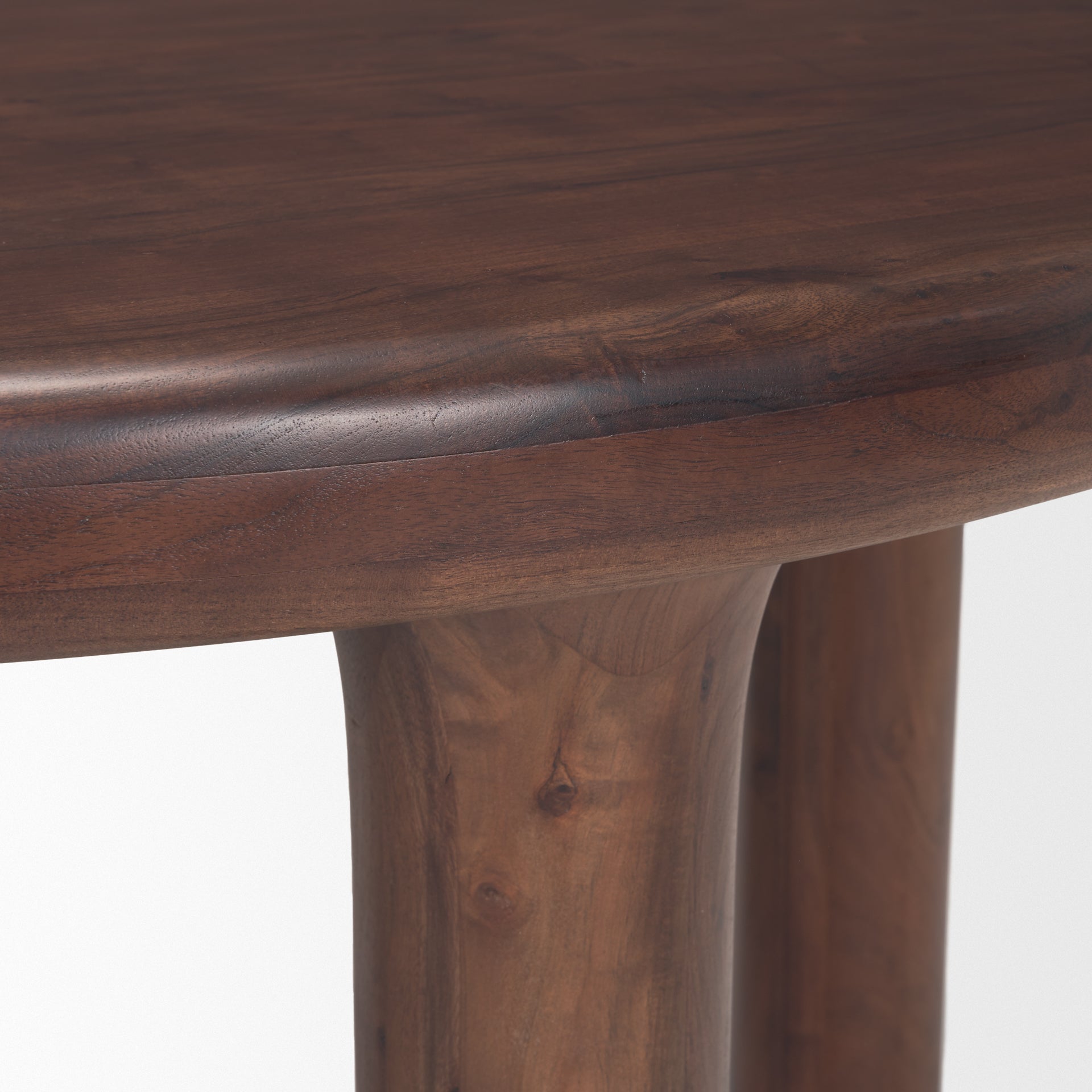Soma 48" Red Brown Acacia Wood Round Dining Table - Central Designs