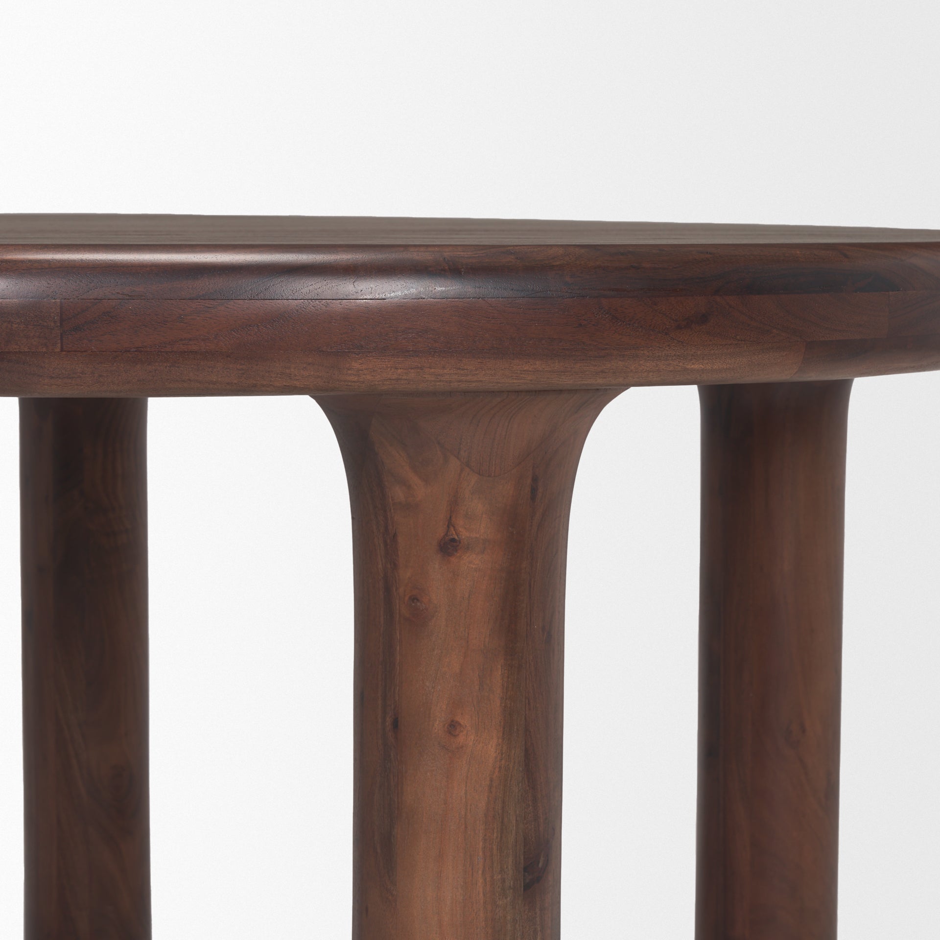Soma 48" Red Brown Acacia Wood Round Dining Table - Central Designs