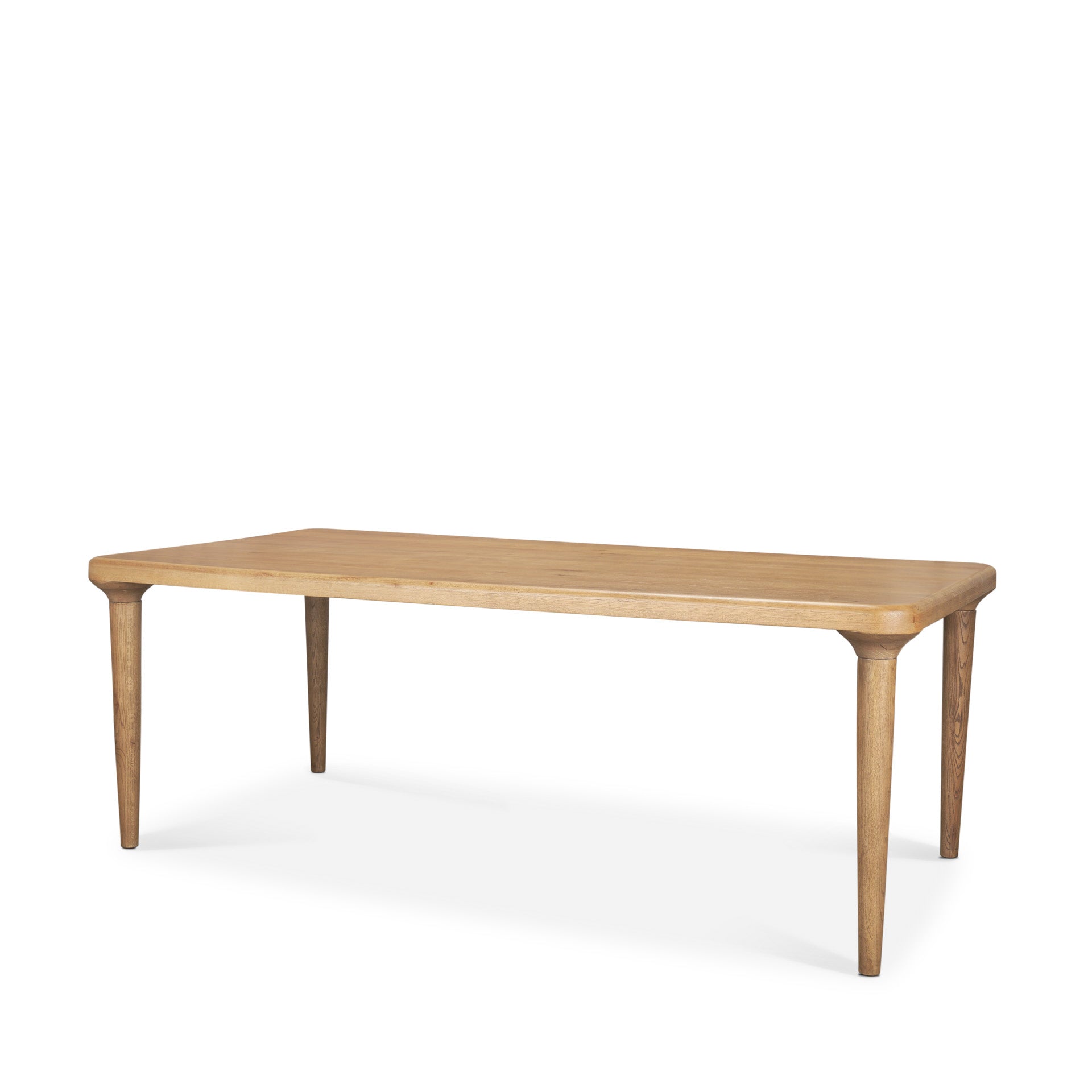Suvan 84L Light Brown Rectangular Oak Wood Dining Table - Central Designs