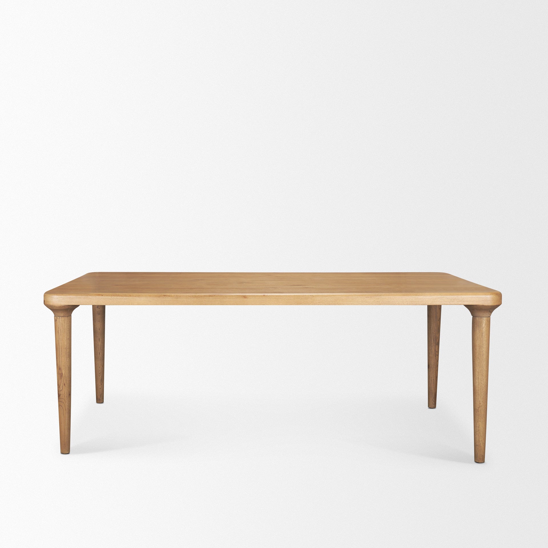 Suvan 84L Light Brown Rectangular Oak Wood Dining Table - Central Designs